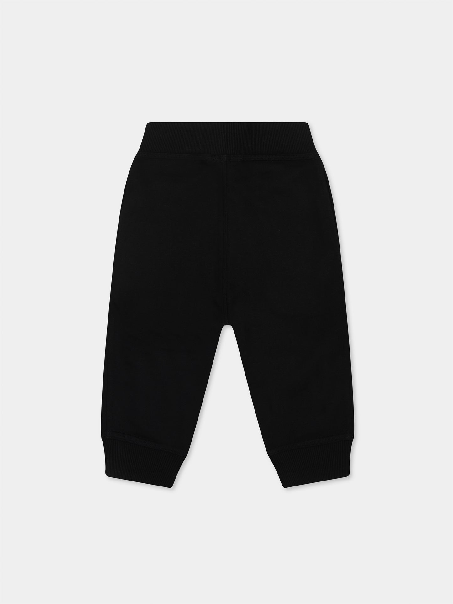 Pantalon noir pour bébé enfants avec vintage check