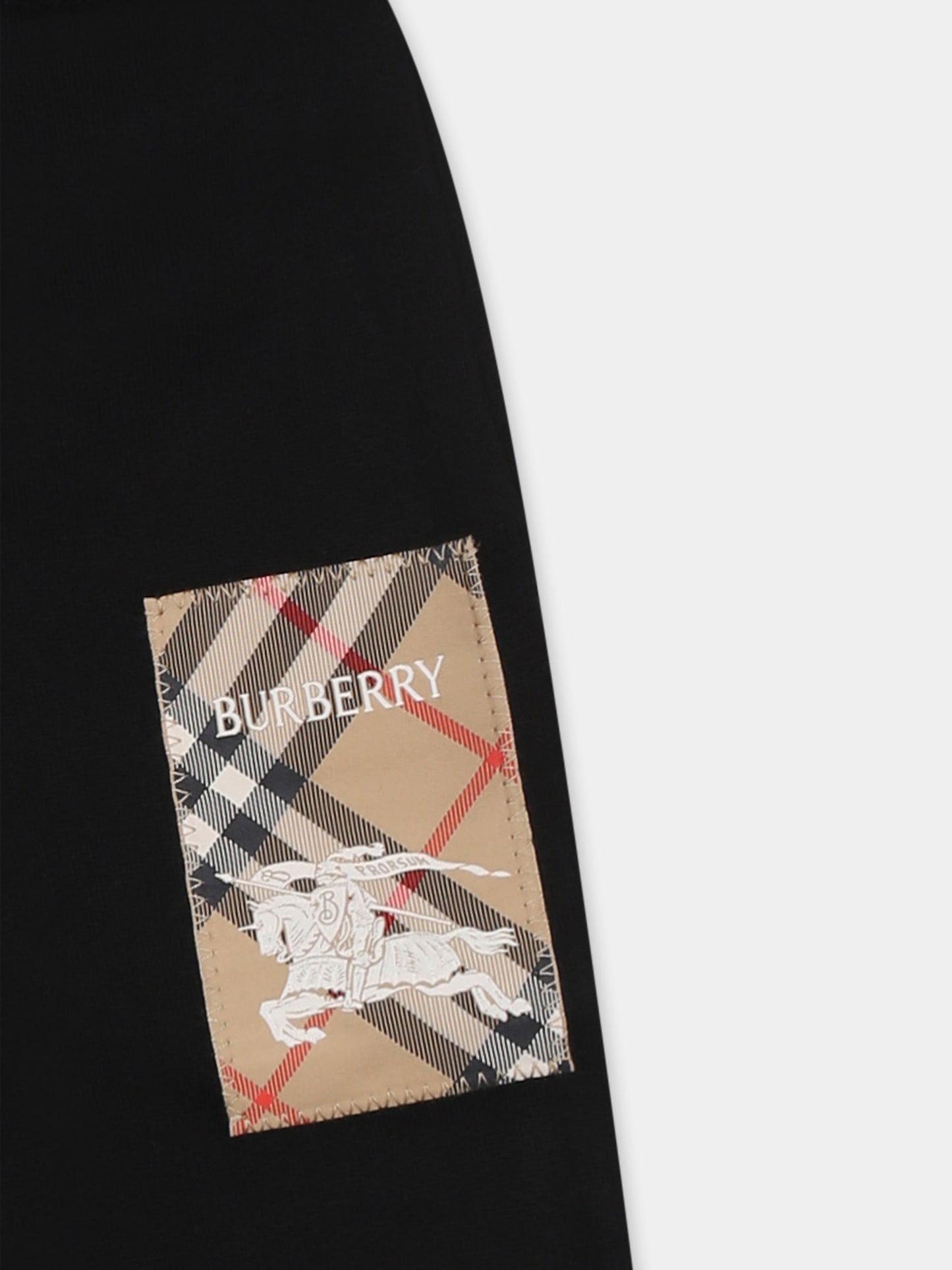 Pantalon noir pour bébé enfants avec vintage check