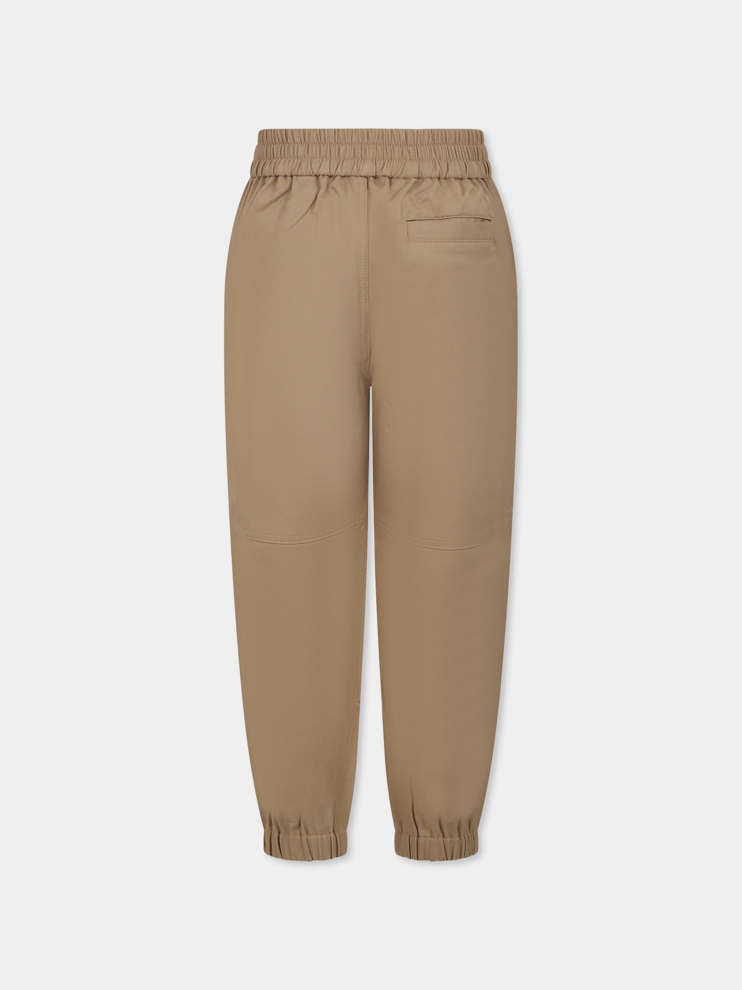 Pantalon beige pour garçon avec logo