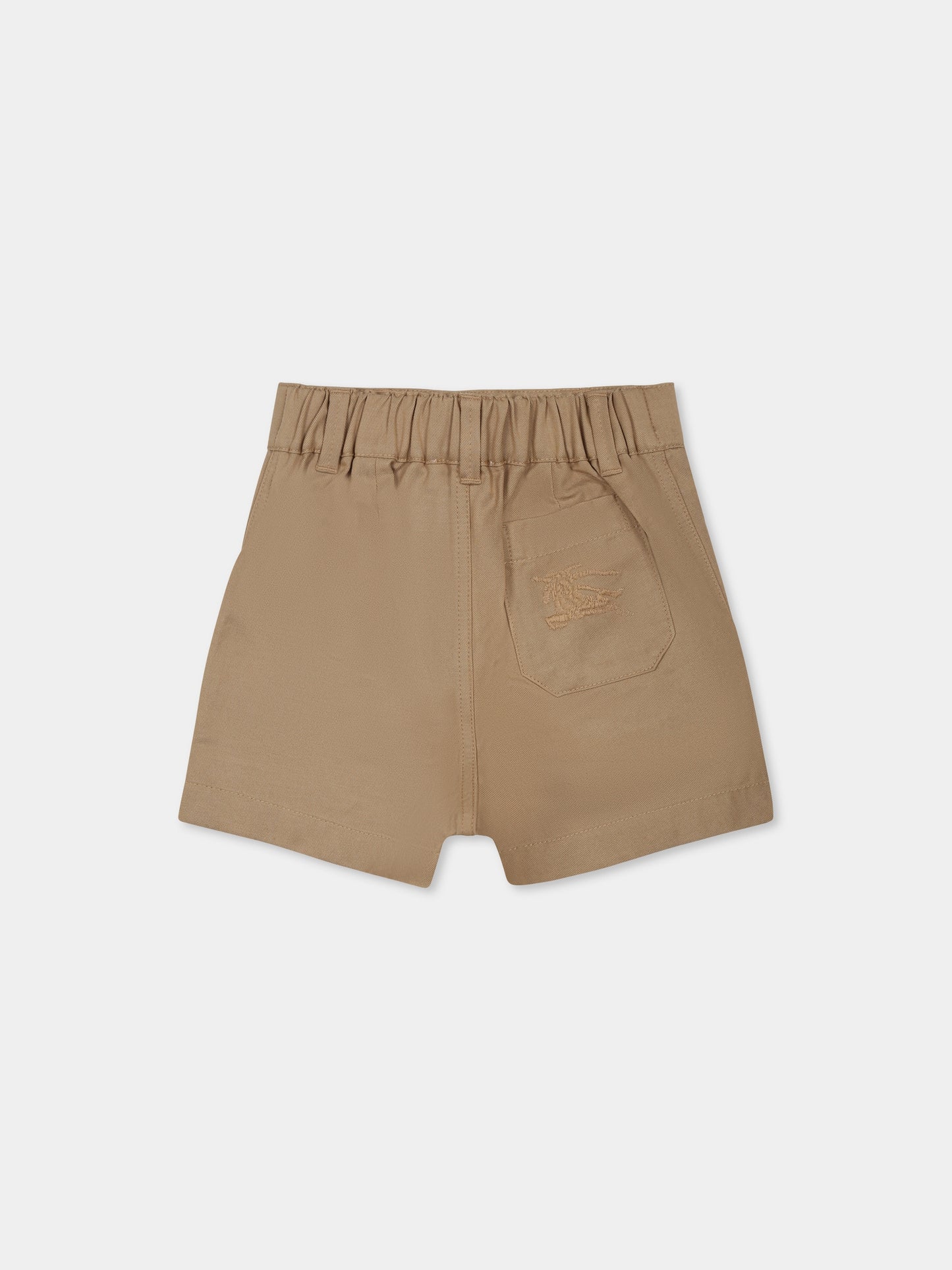 Short beige pour bébé garçon avec logo