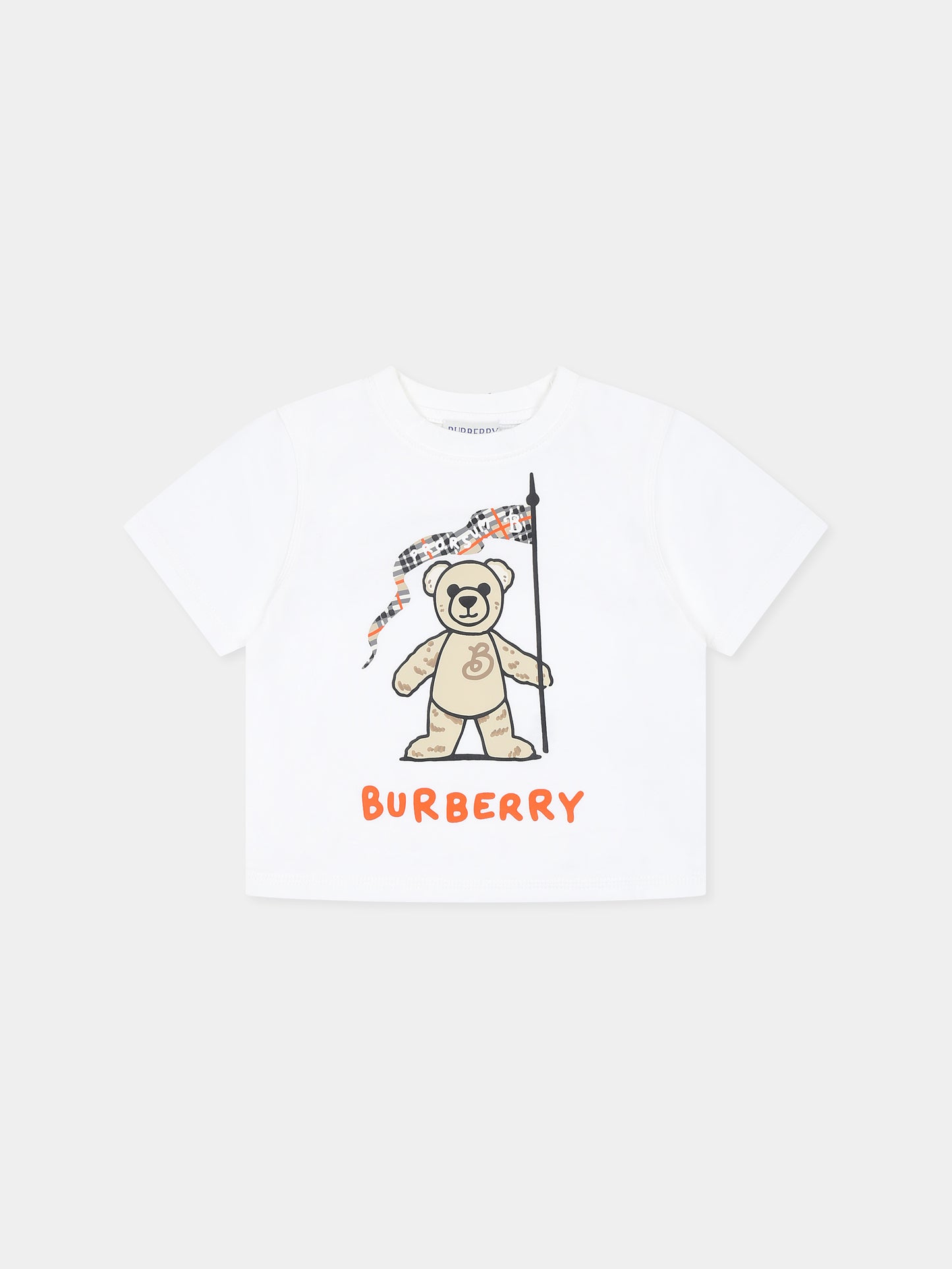 T-shirt blanc pour bébé enfants avec ours Thomas