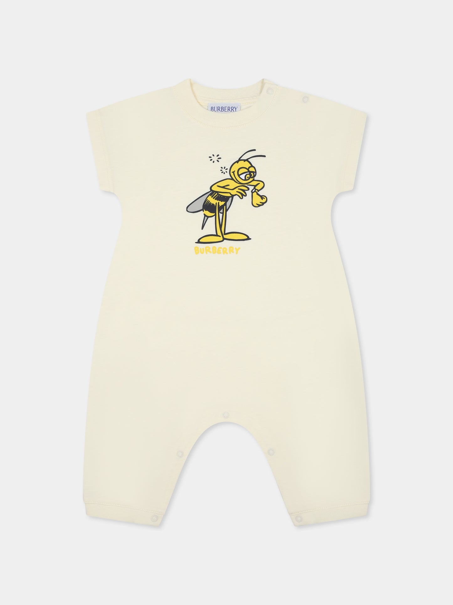 Barboteuse jaune pour bébé enfants avec abeille