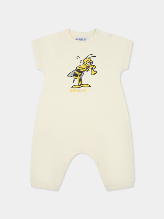 Barboteuse jaune pour bébé enfants avec abeille