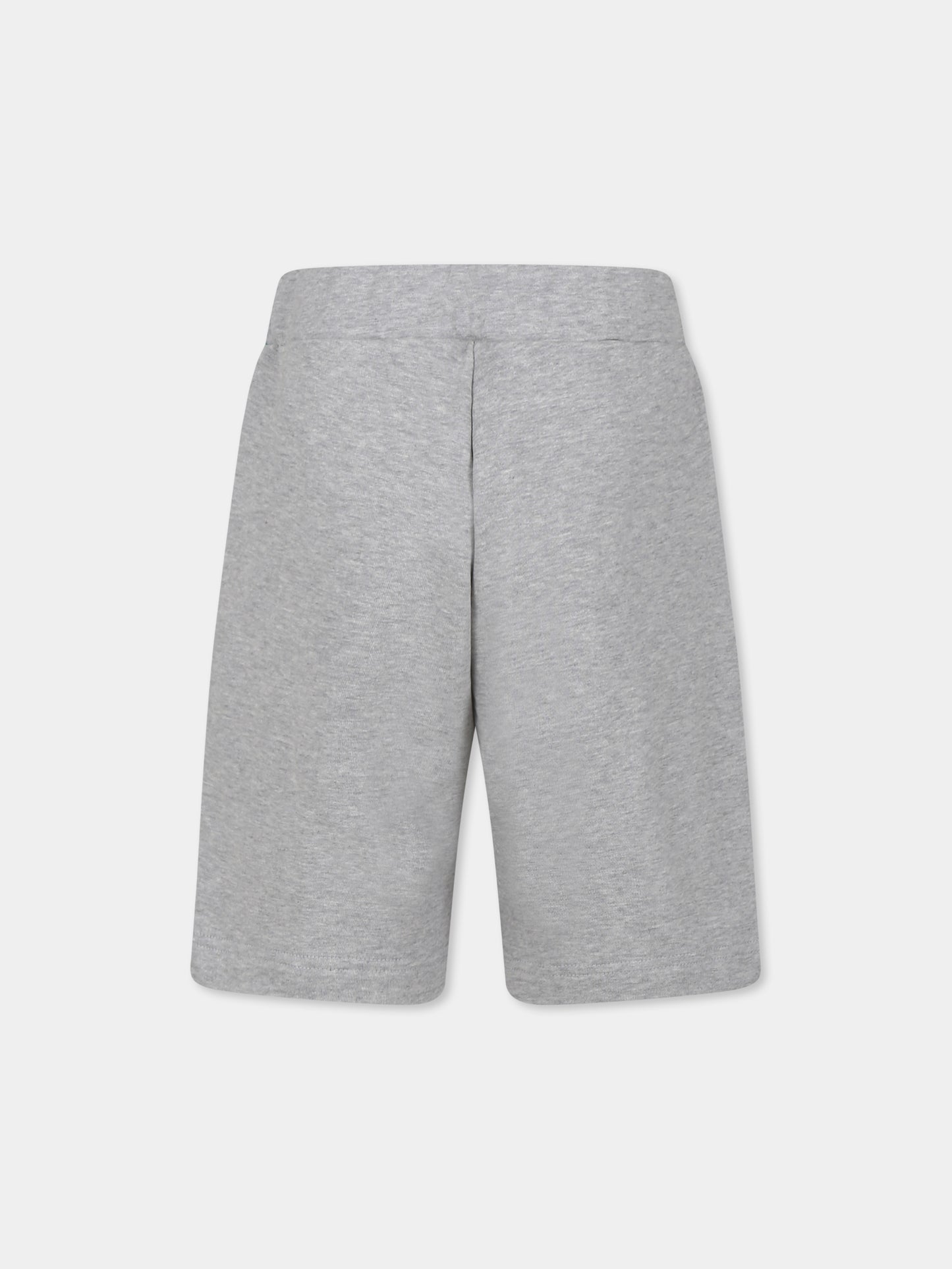 Short gris pour garçon avec logo