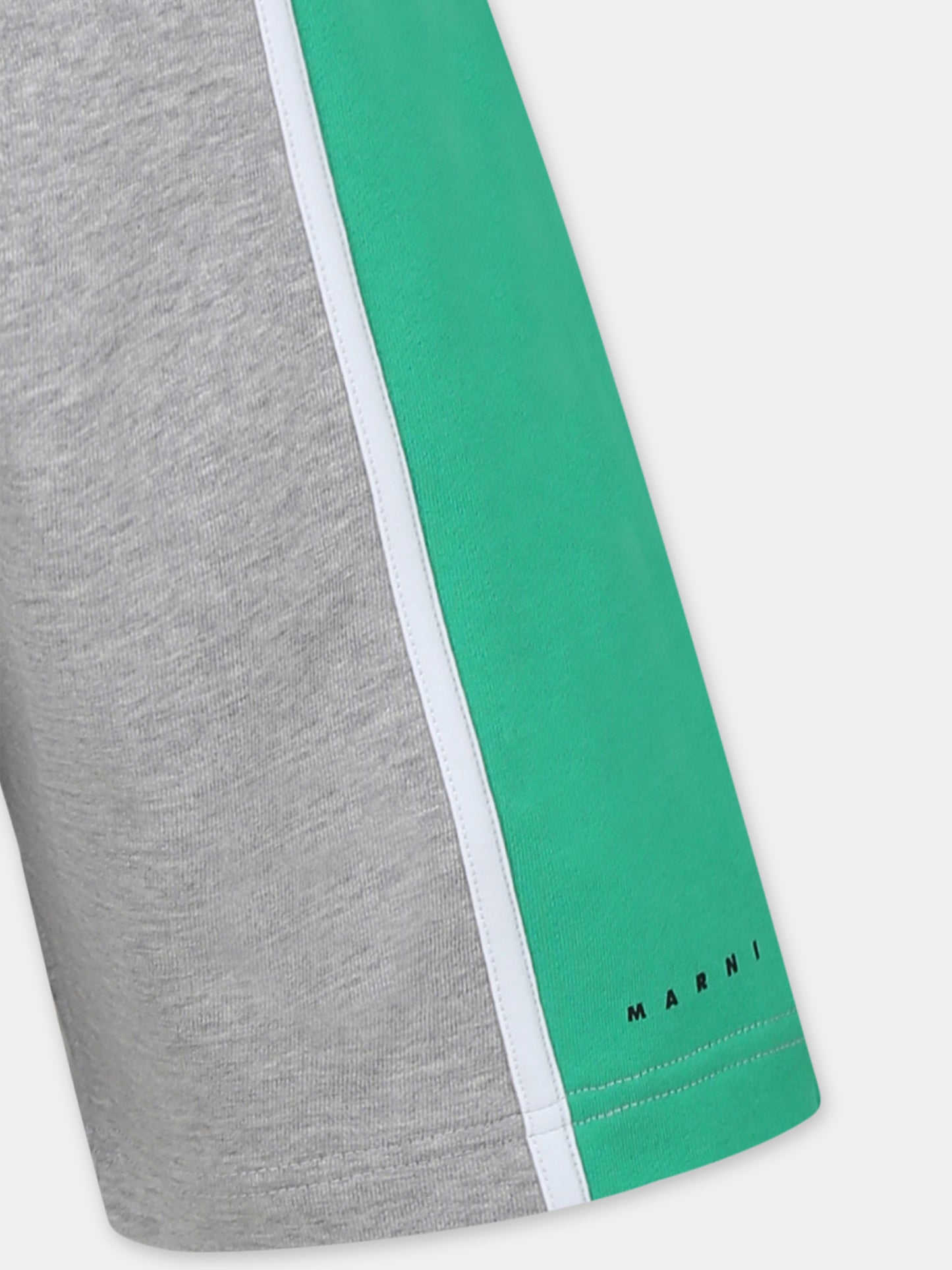 Short gris pour garçon avec logo