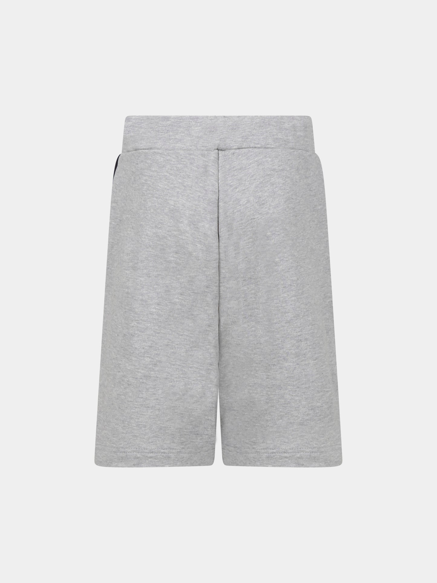 Short gris pour garçon avec logo