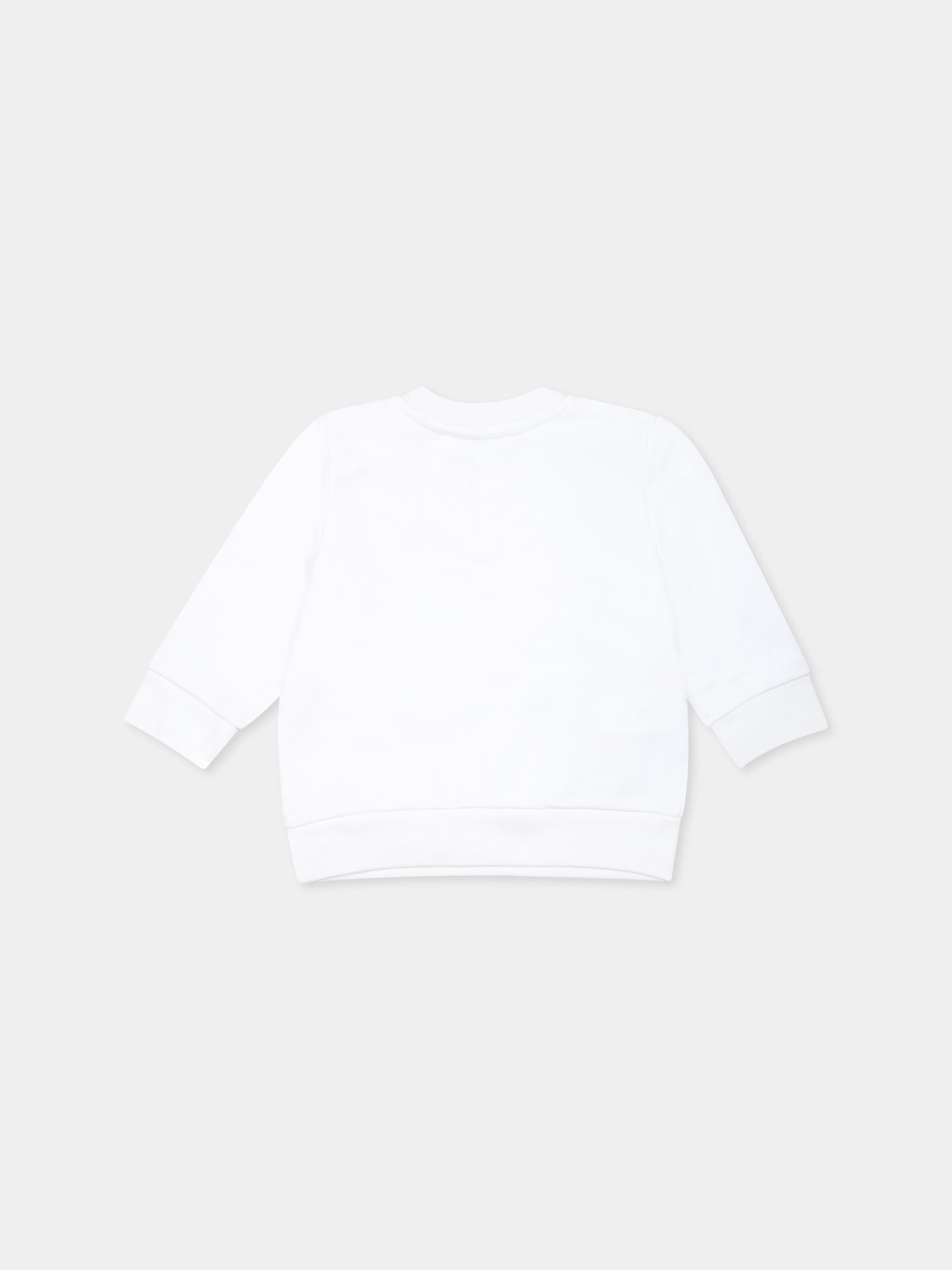 Felpa bianca per neonati con logo rosso,Marni Kids,M01437 M00V0 MS319B 0M100