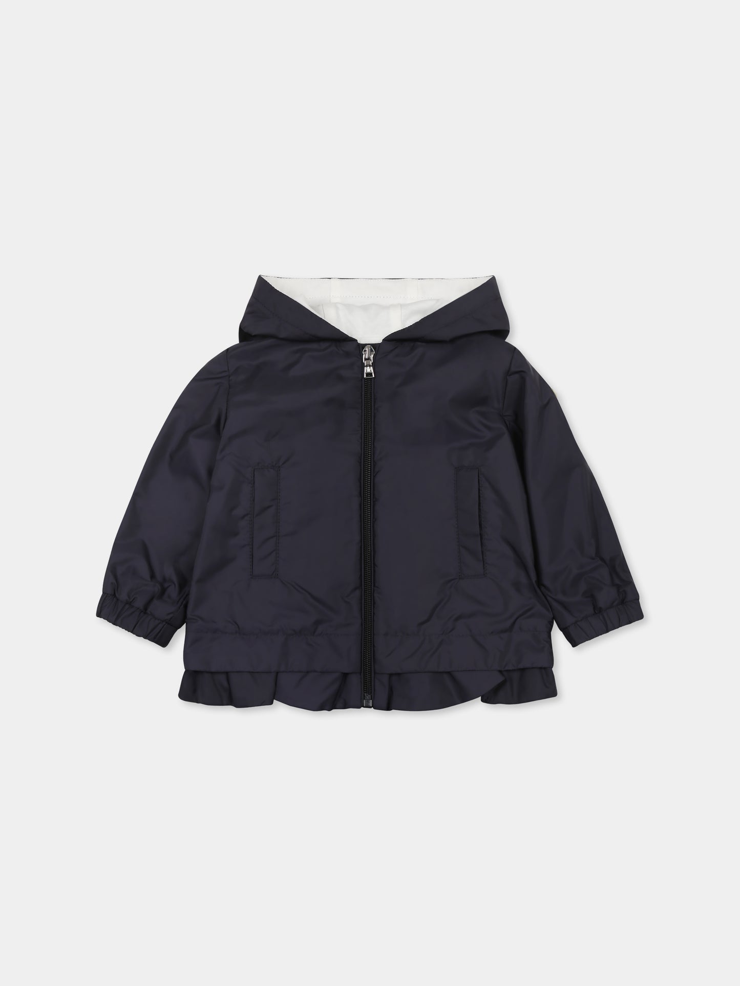 Giacca a vento Dana blu per neonata con logo,Moncler Kids,K1951 1A00012 53A5E 742