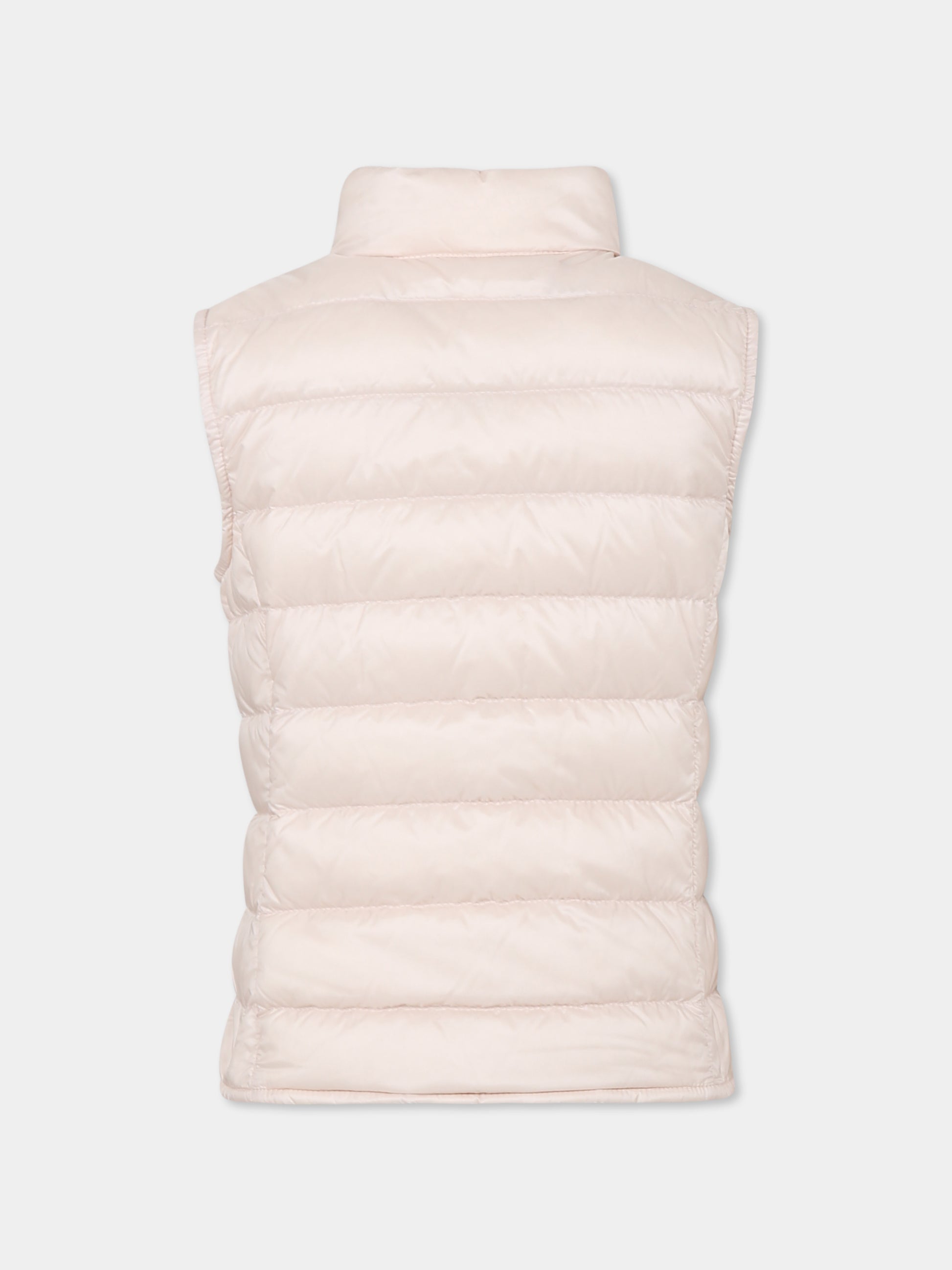 Gilet Liane rosa per bambina con logo,Moncler Kids,K1954 1A00026 597YF 51N