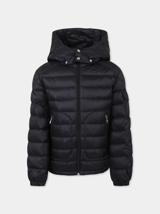 Piumino Laurus nero per bambino con logo,Moncler Kids,K1954 1A00050 597YF 999