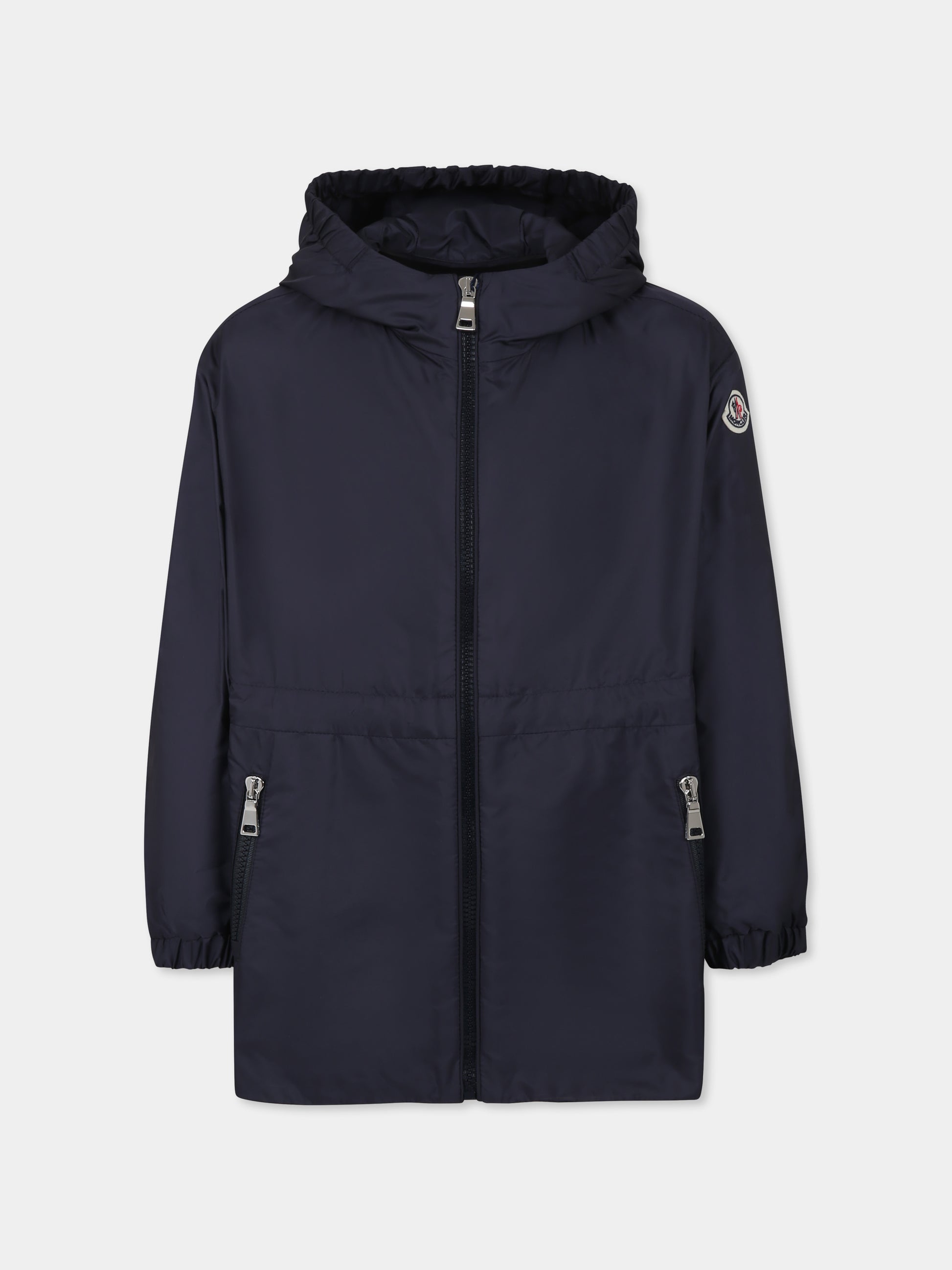 Parka Wete blu per bambina con logo,Moncler Kids,K1954 1A00072 53A5E 742