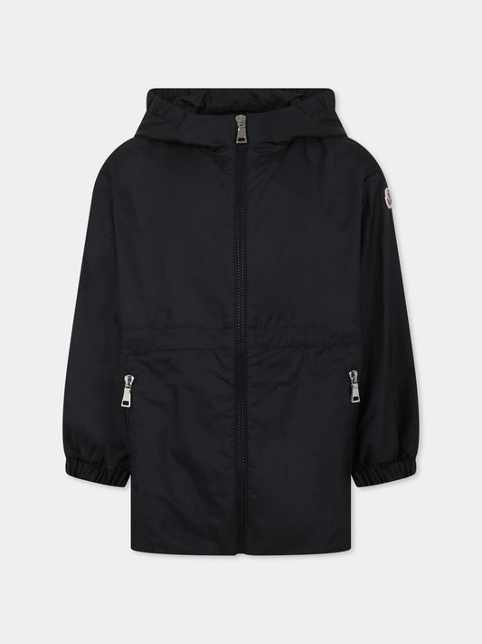 Parka Wete nero per bambina con logo,Moncler Kids,K1954 1A00072 53A5E 999