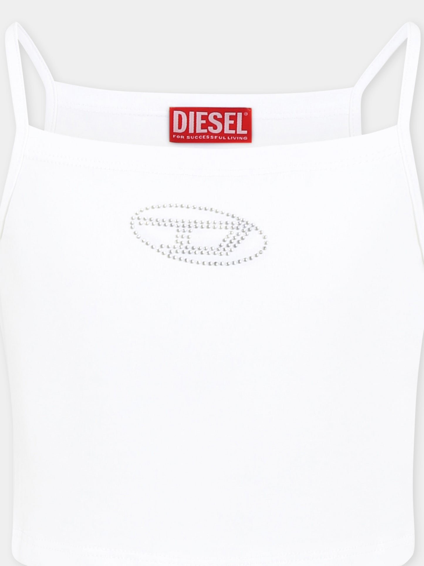 Top blanc pour fille avec logo