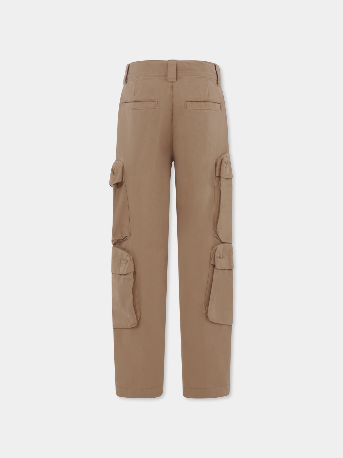 Pantalon beige pour garçon avec logo