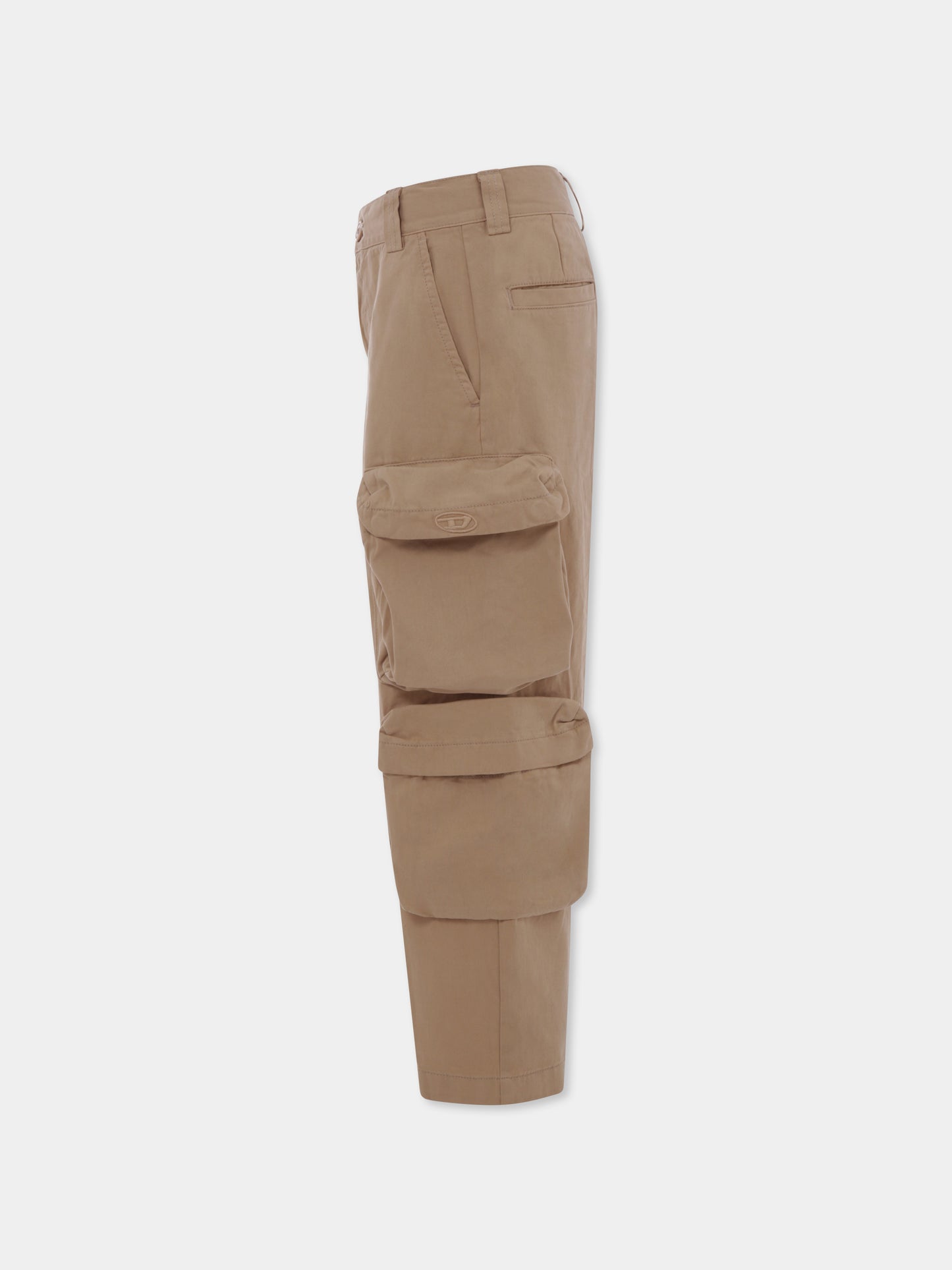 Pantalon beige pour garçon avec logo