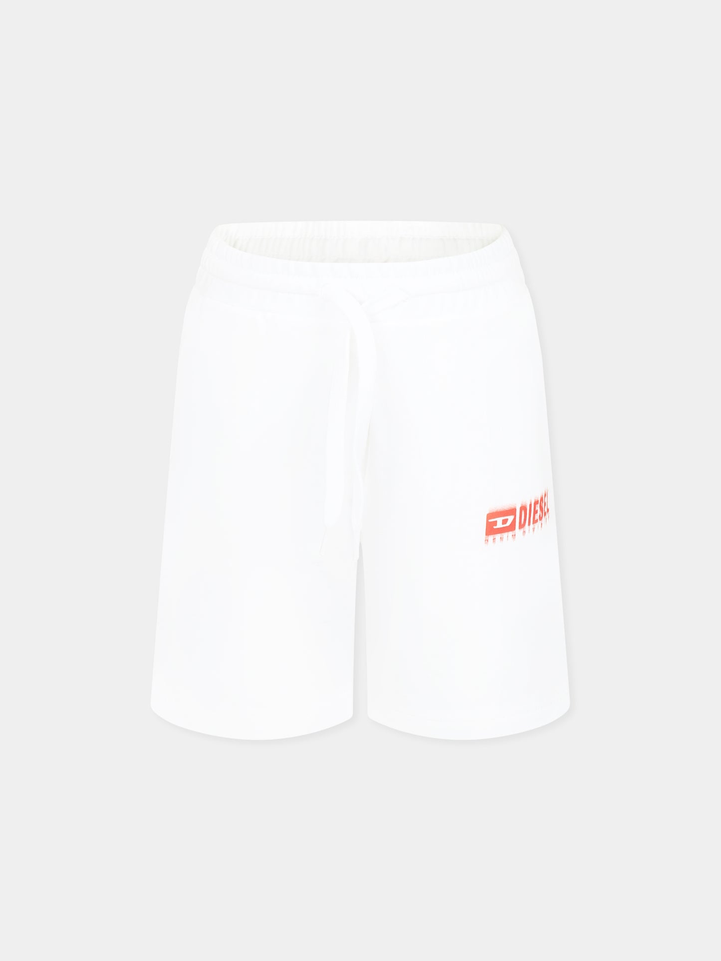 Shorts bianchi per bambino con logo,Diesel,J02236 KYAVF K100