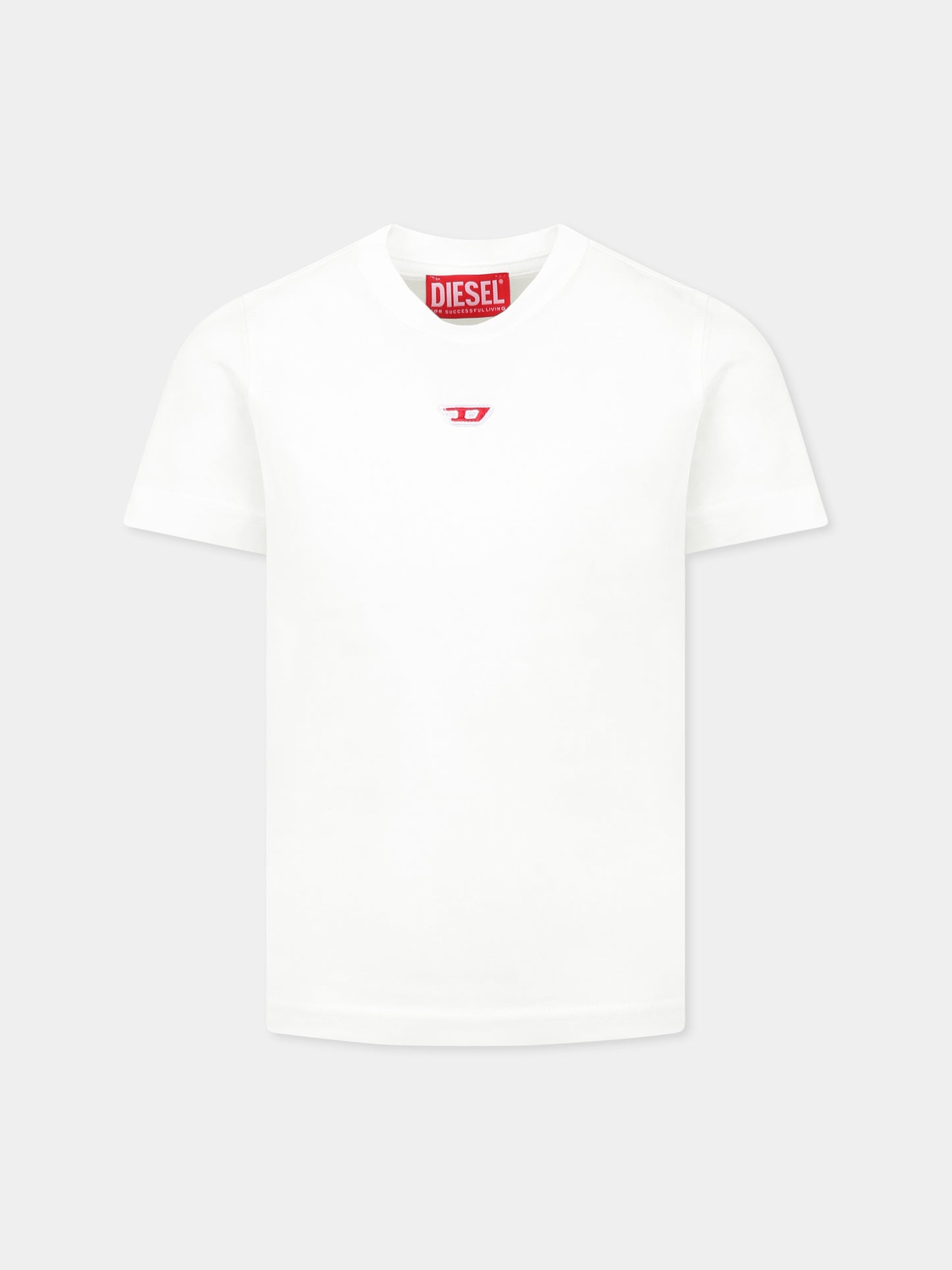 T-shirt blanc pour garçon avec logo