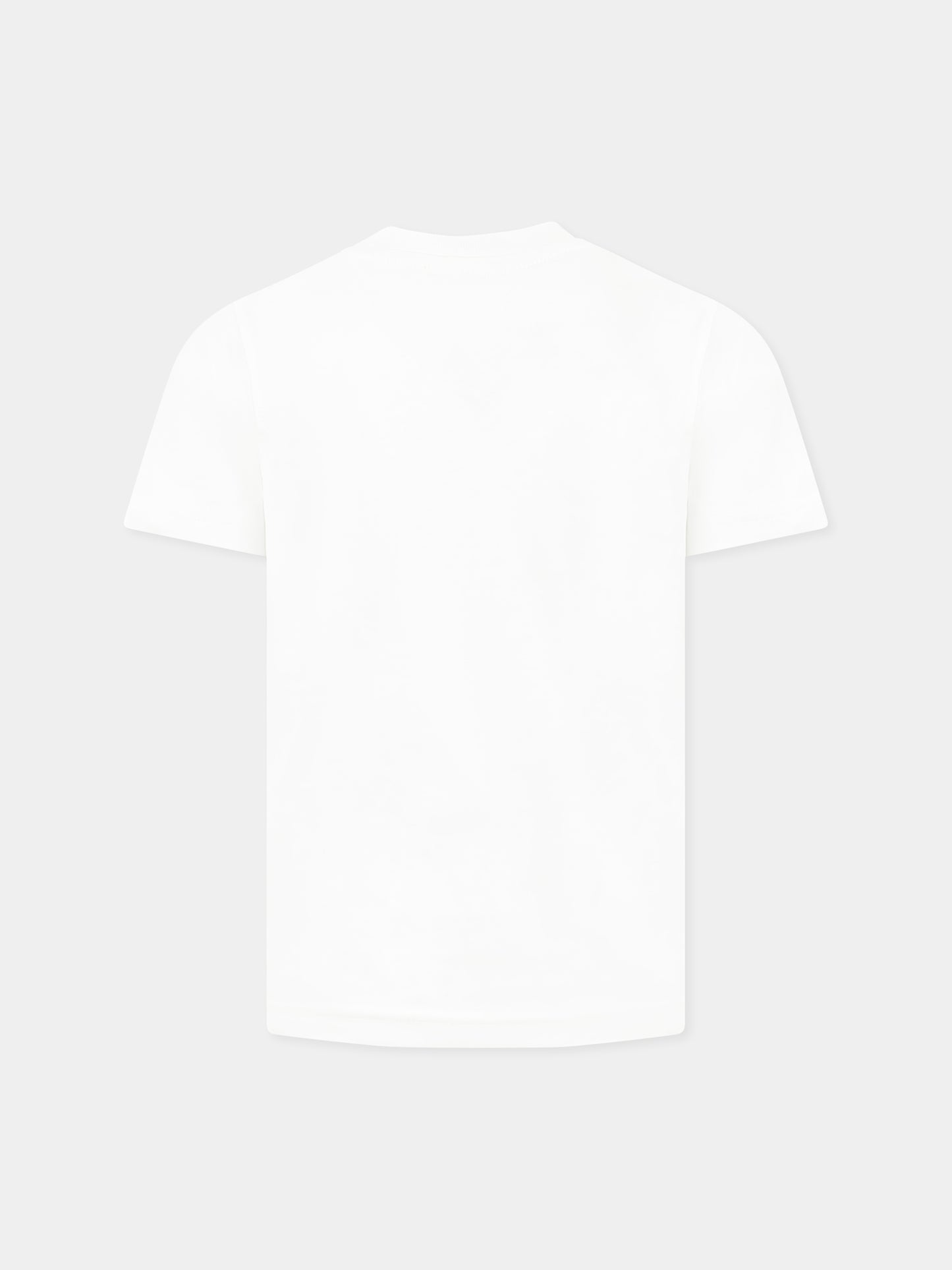 T-shirt blanc pour garçon avec logo