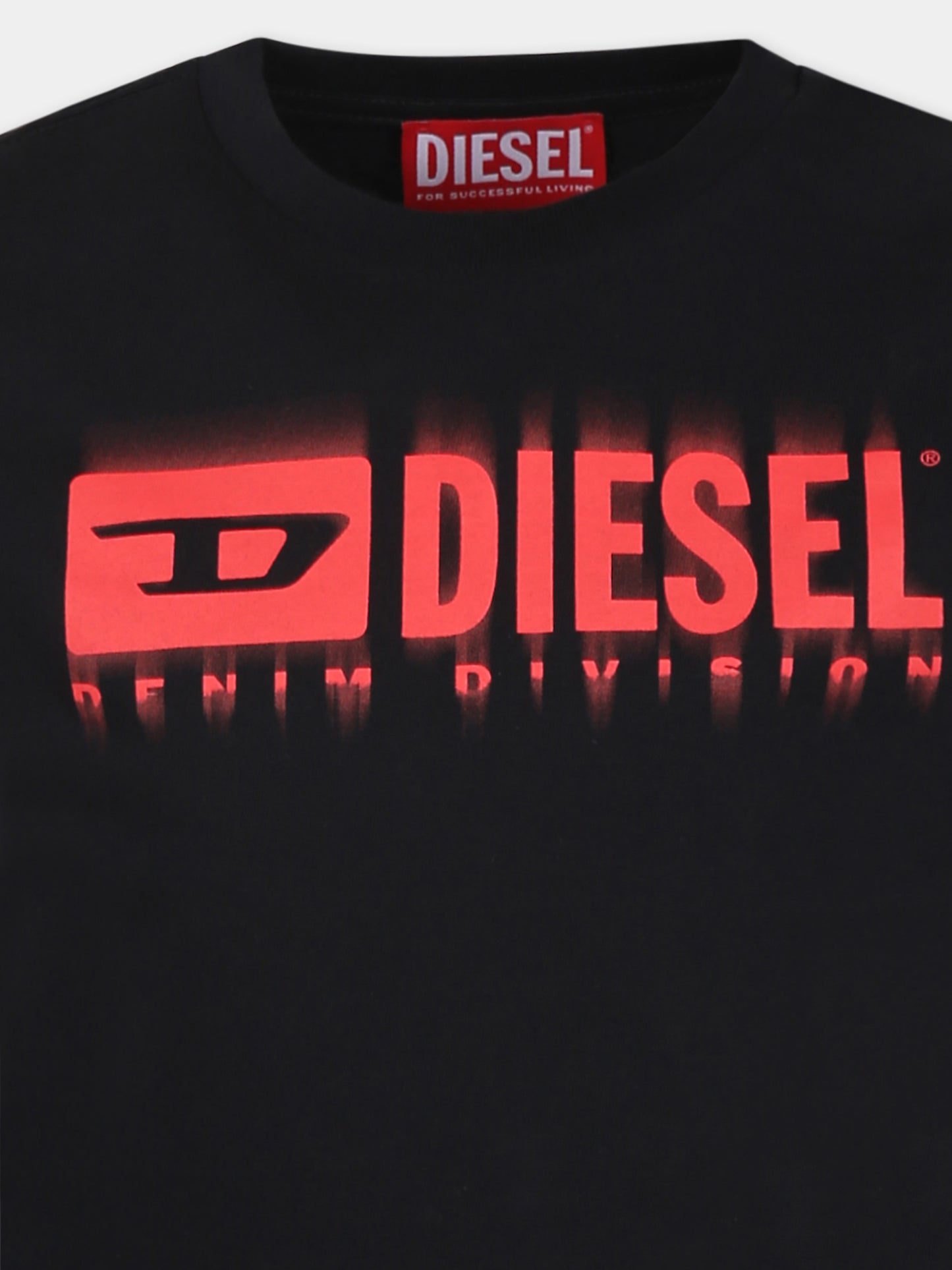 T-shirt noir pour garçon avec logo