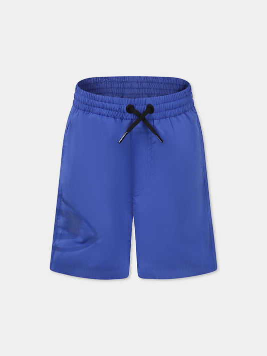 Short de bain bleu pour garçon avec logo