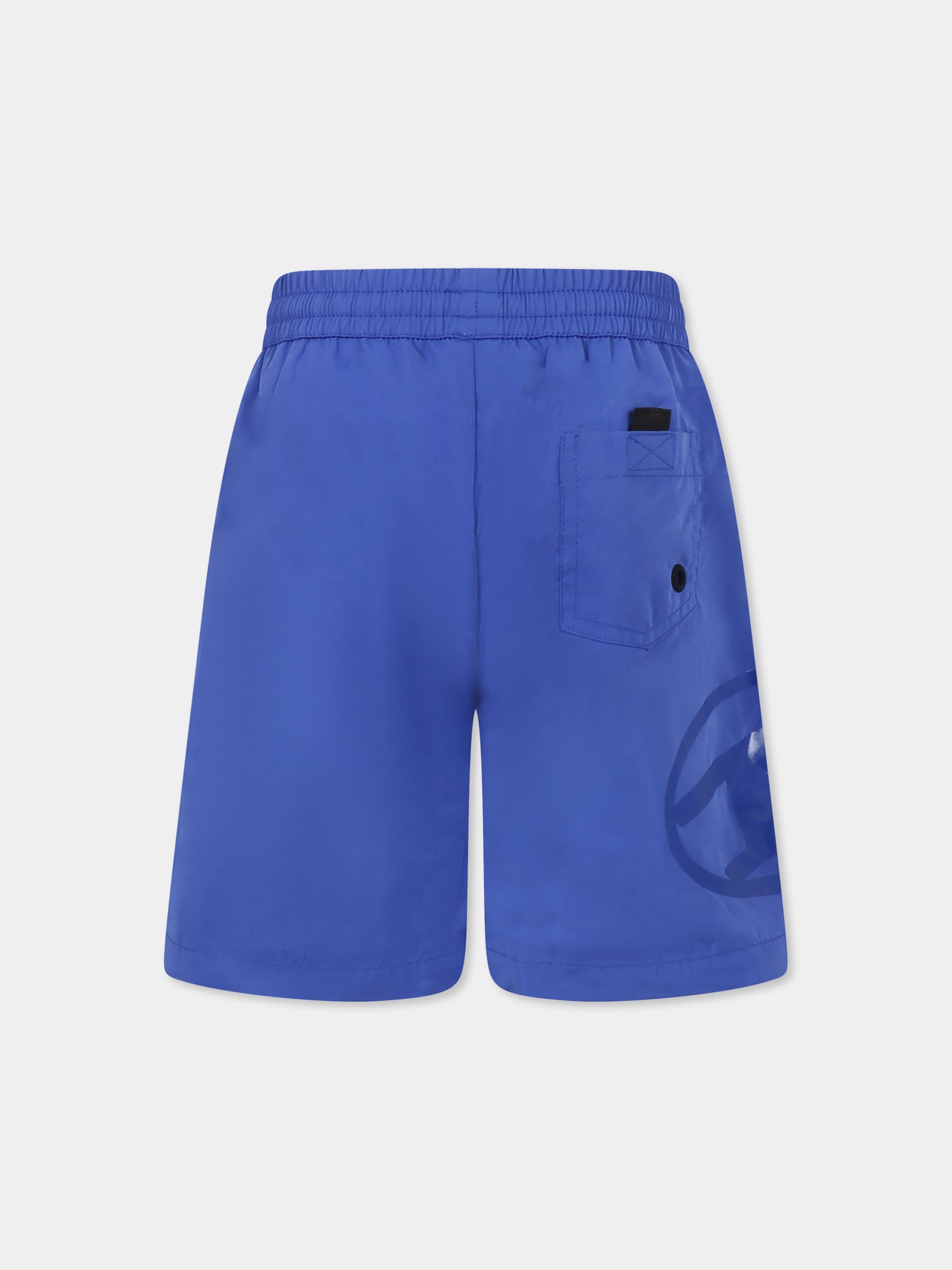 Short de bain bleu pour garçon avec logo