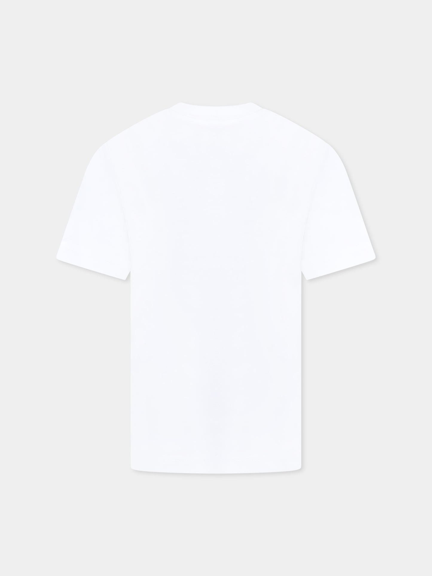 T-shirt bianca per bambino con logo,Diesel,J02283 0CATM K100