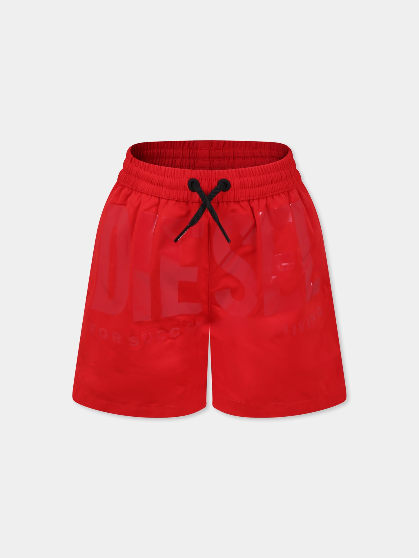 Short de bain rouge pour garçon avec logo