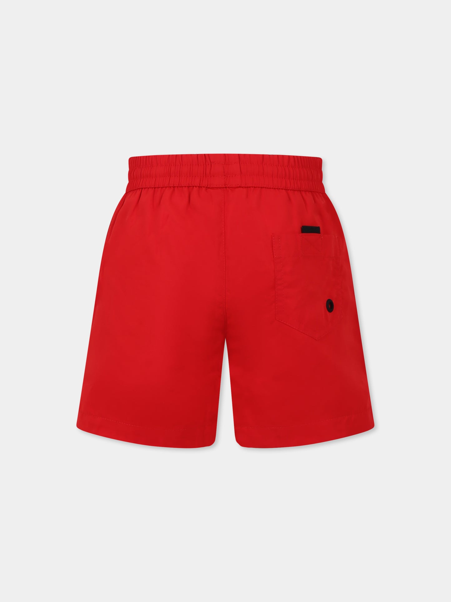 Short de bain rouge pour garçon avec logo