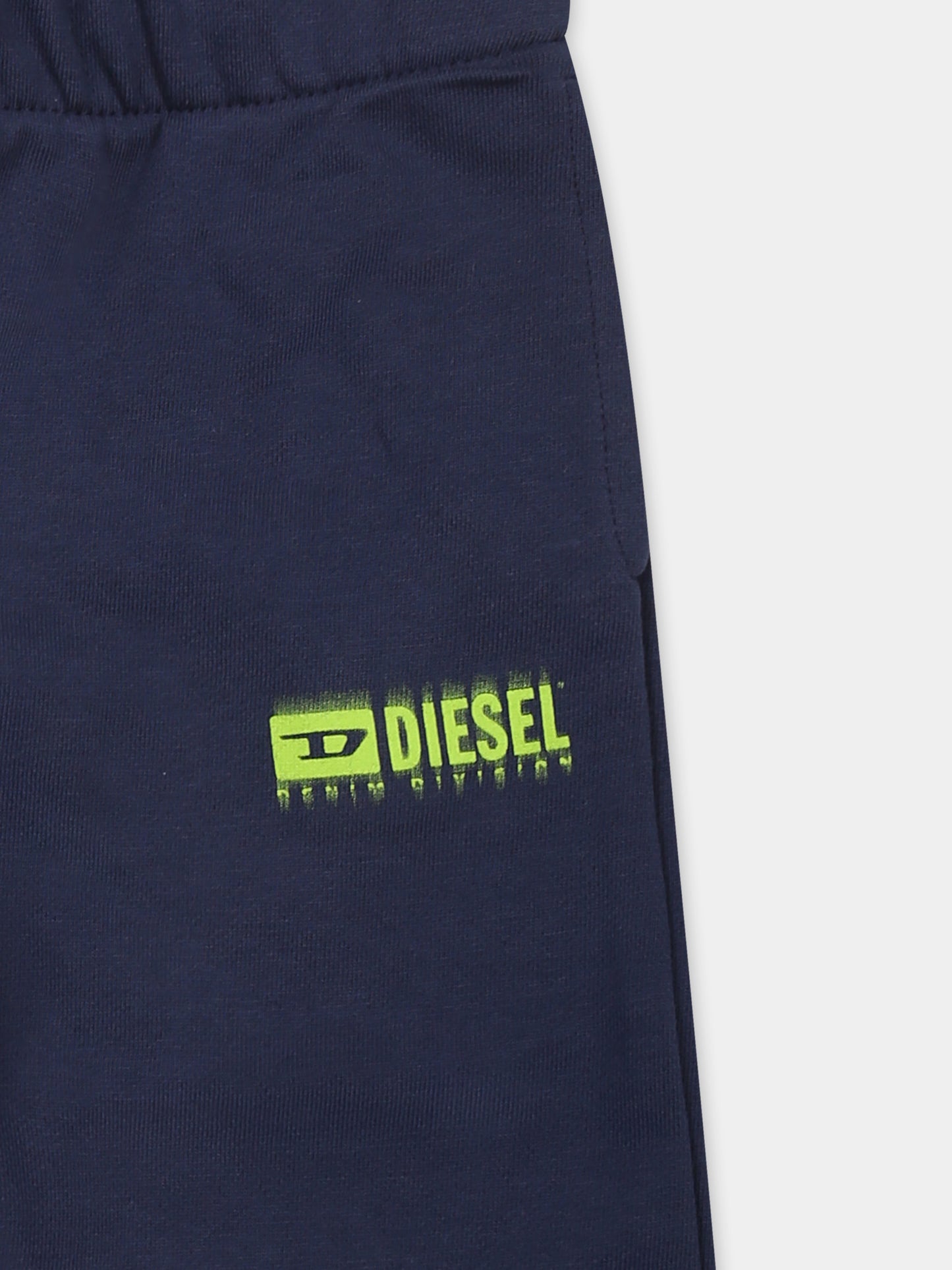 Pantalon bleu pour bébé garçon avec logo