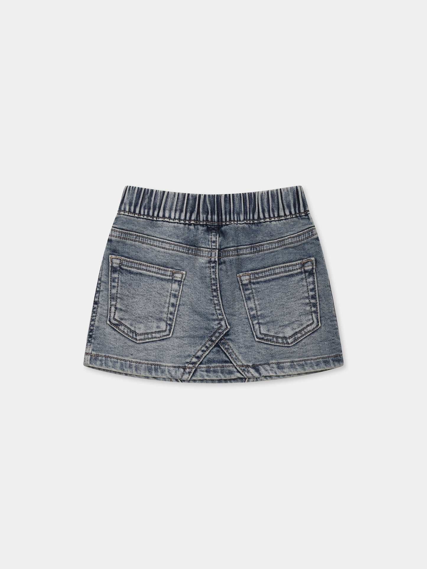 Jupe denim pour bébé fille avec logo