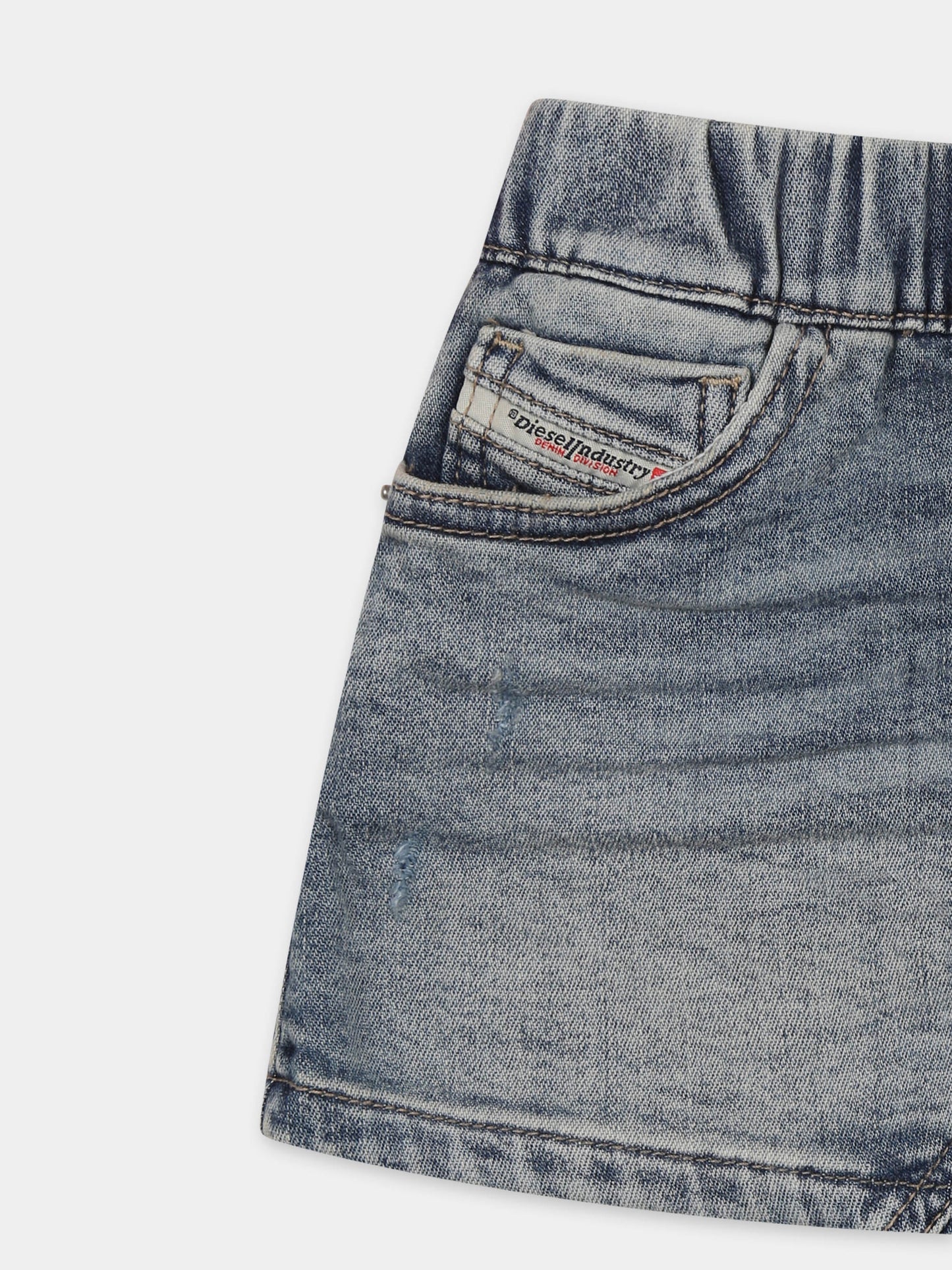 Jupe denim pour bébé fille avec logo