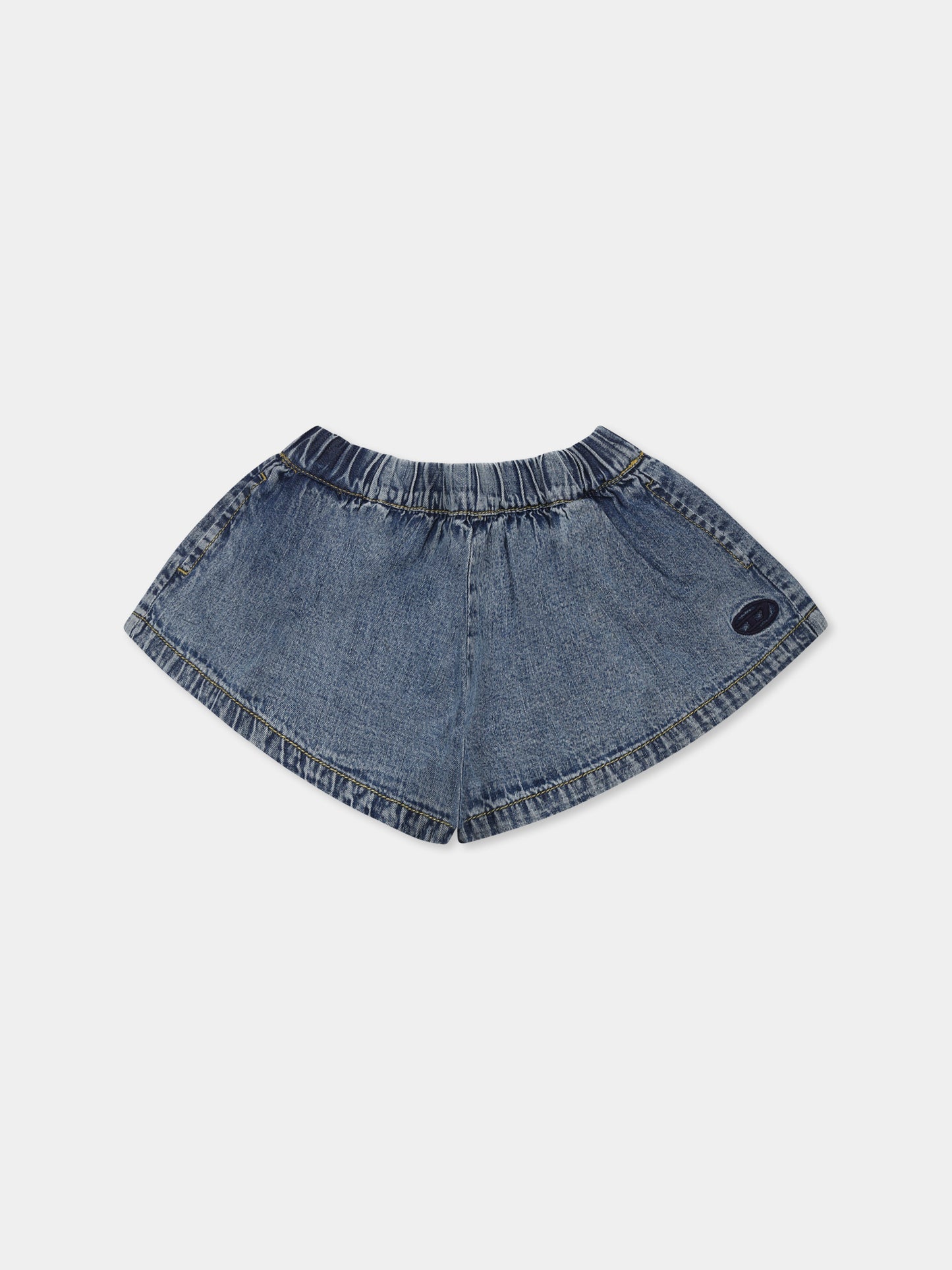 Shorts denim per neonata con logo,Diesel,K00599 KXBNH K01