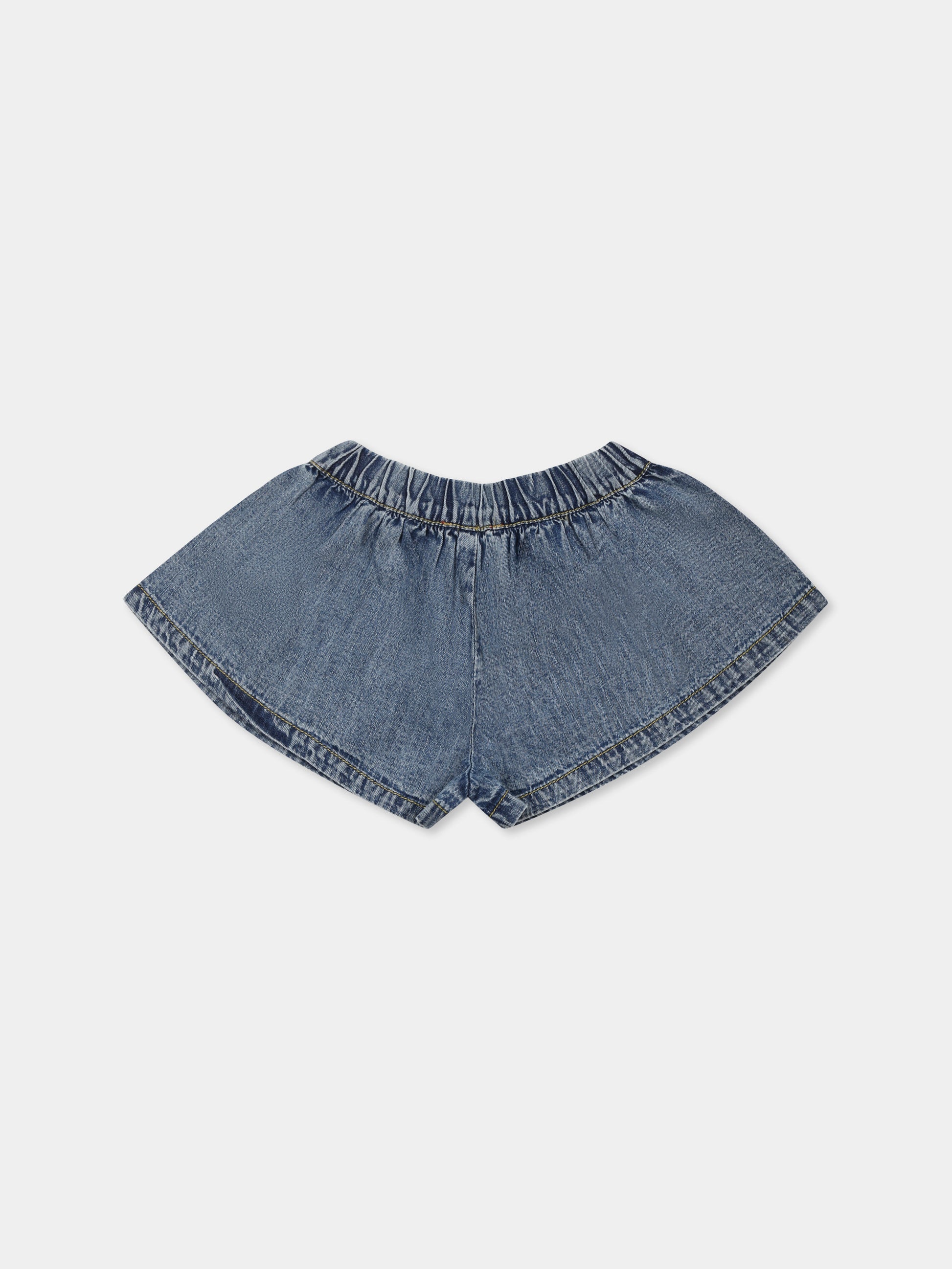 Shorts denim per neonata con logo,Diesel,K00599 KXBNH K01