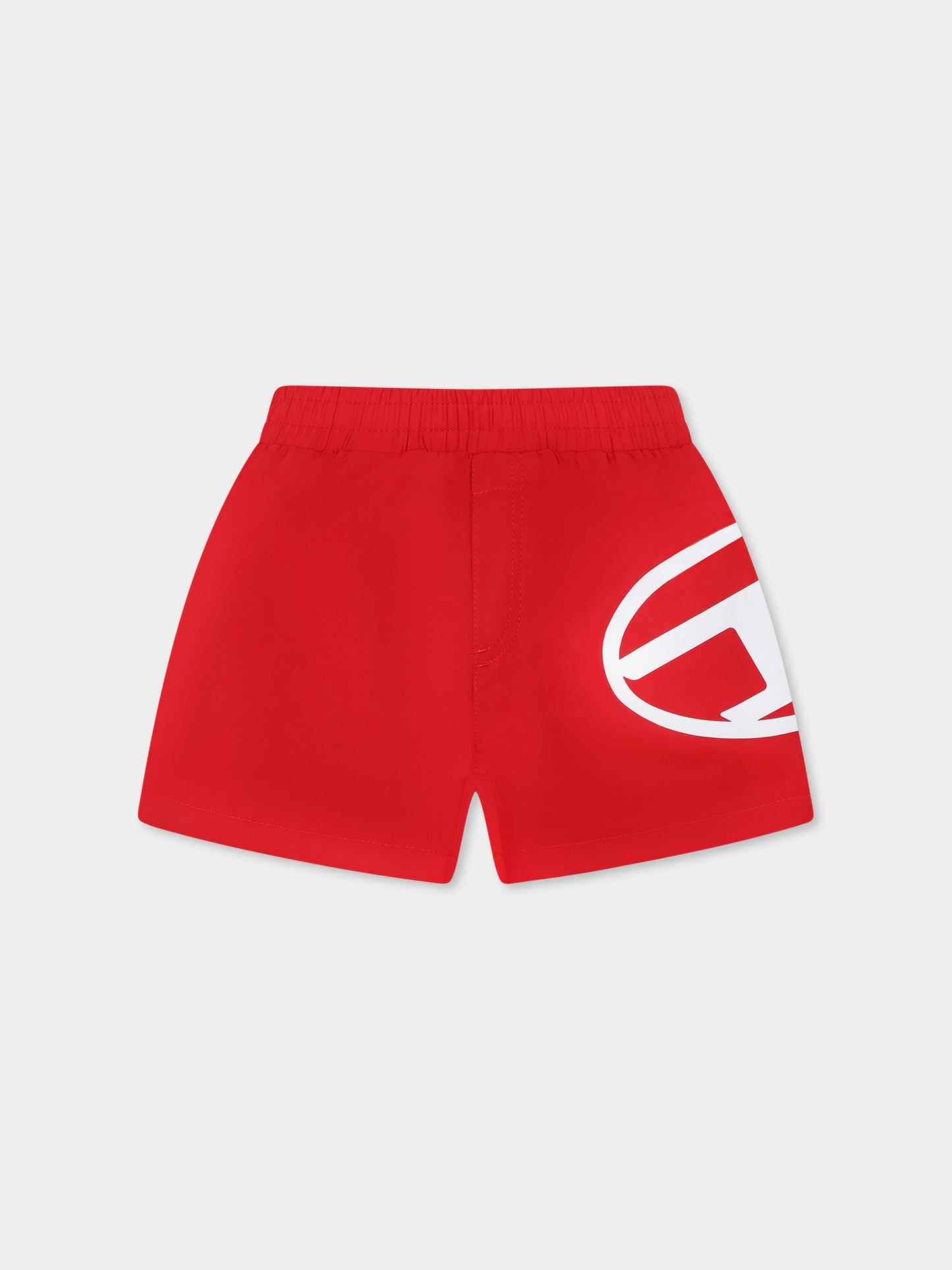 Short de bain rouge pour bébé garçon avec logo