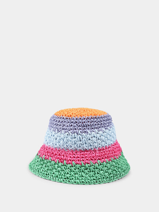 Cloche multicolor Striped Strawhat per bambina,Molo,7S25Y309 3786