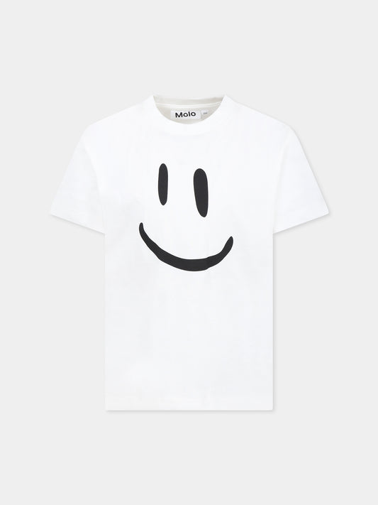 T-shirt bianca Roxo per bambini con smile,Molo,6S25A201 0000