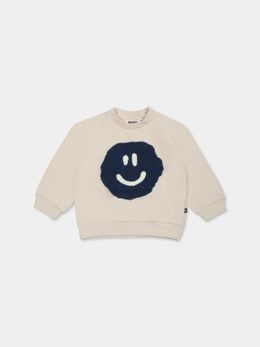 Sweat ivoire pour bébé enfants avec smiley