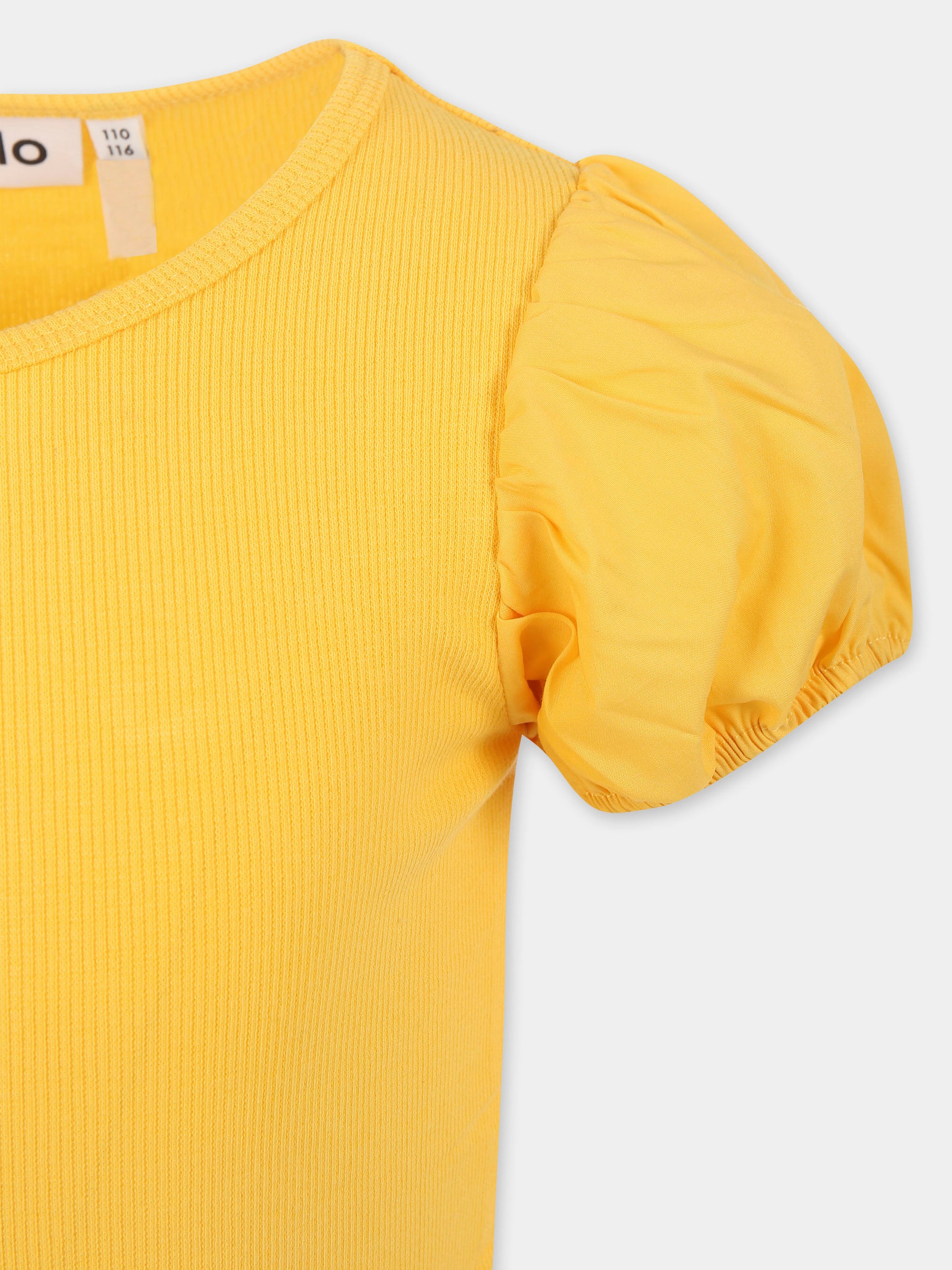 T-shirt gialla per bambina,Molo,2S25A203 2234