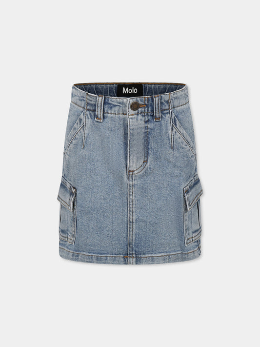 Jupe denim pour fille