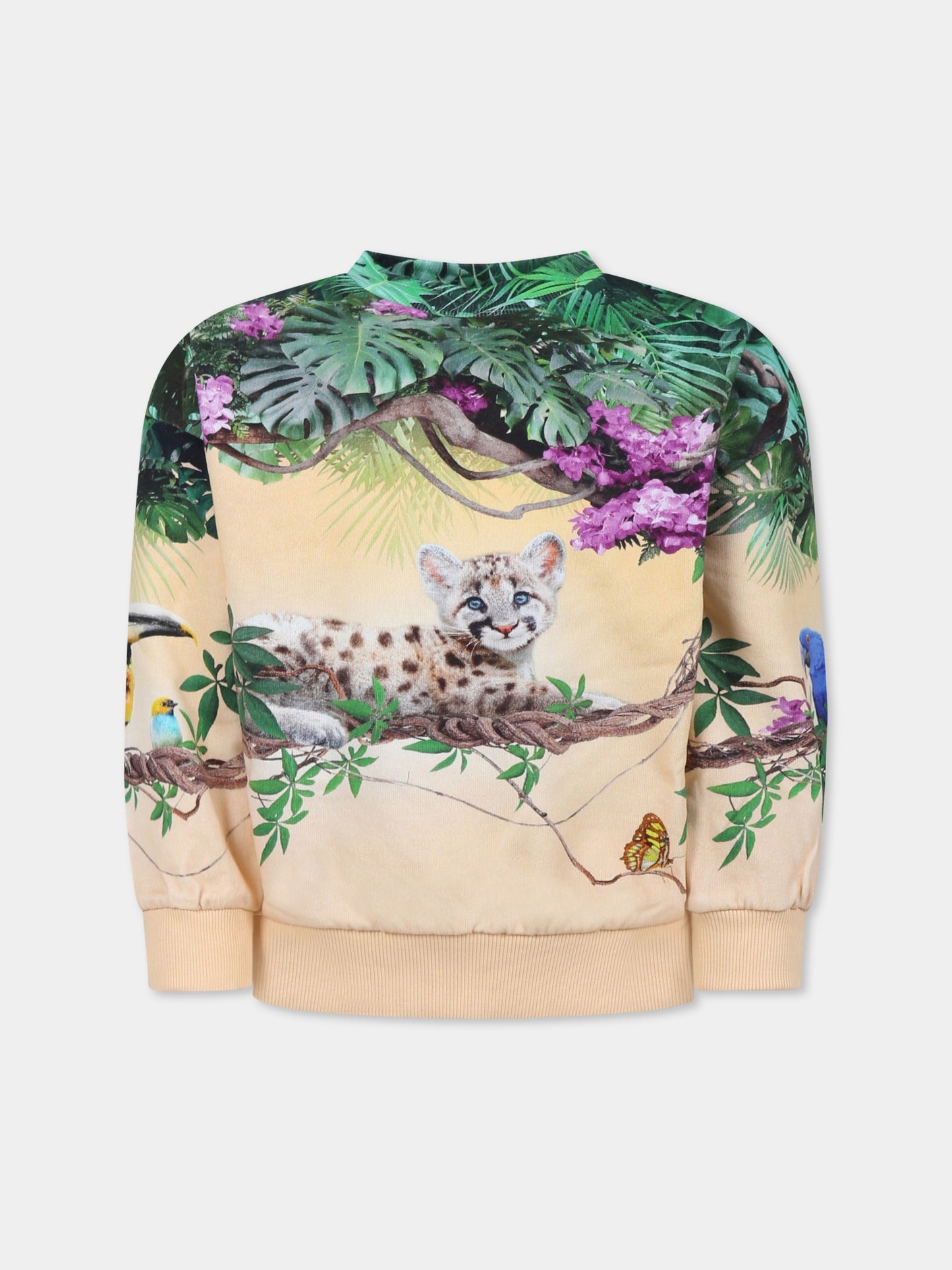 Sweat rose pour fille avec pumas