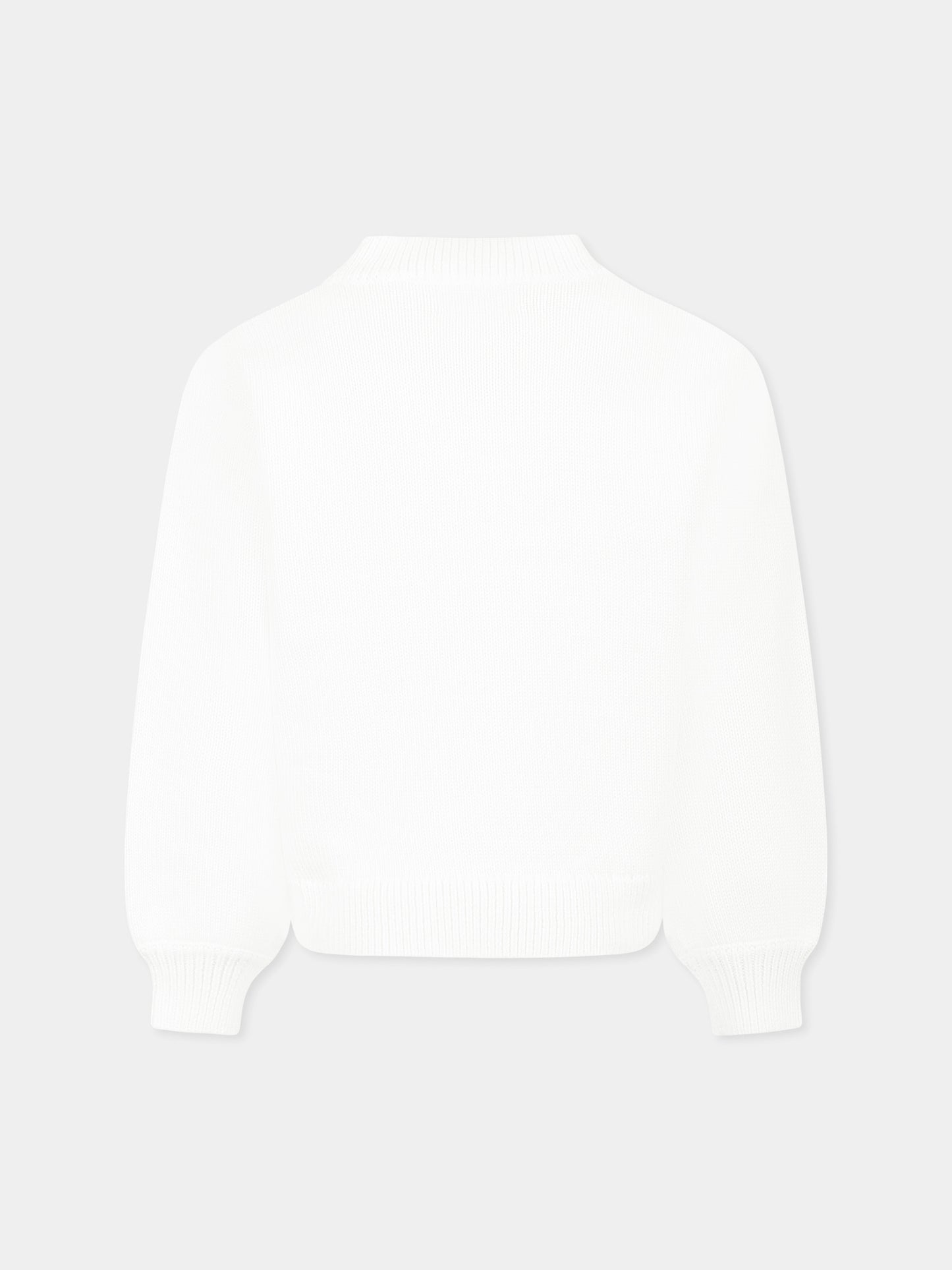 Pull blanc pour fille