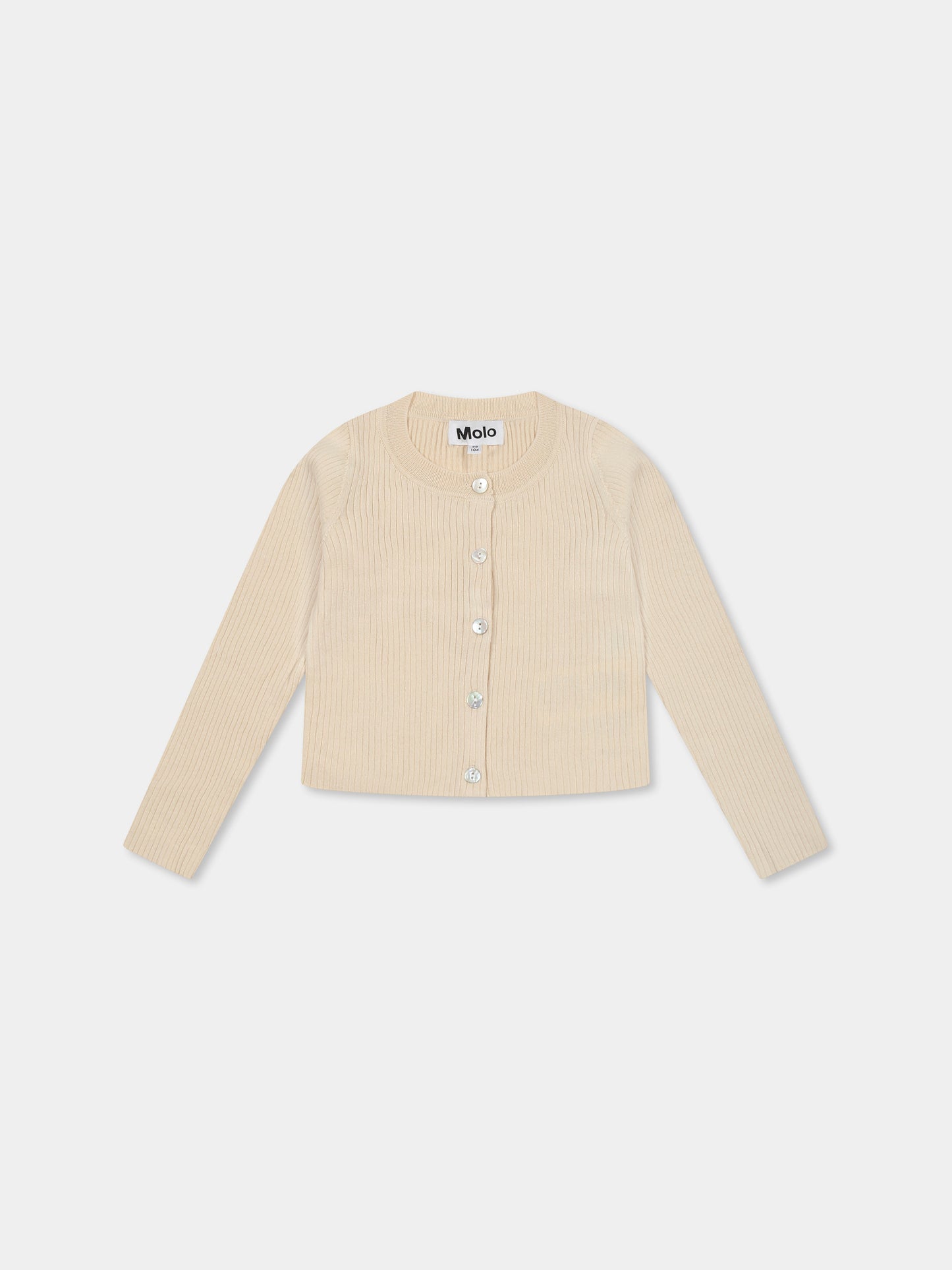 Cardigan ivoire pour fille
