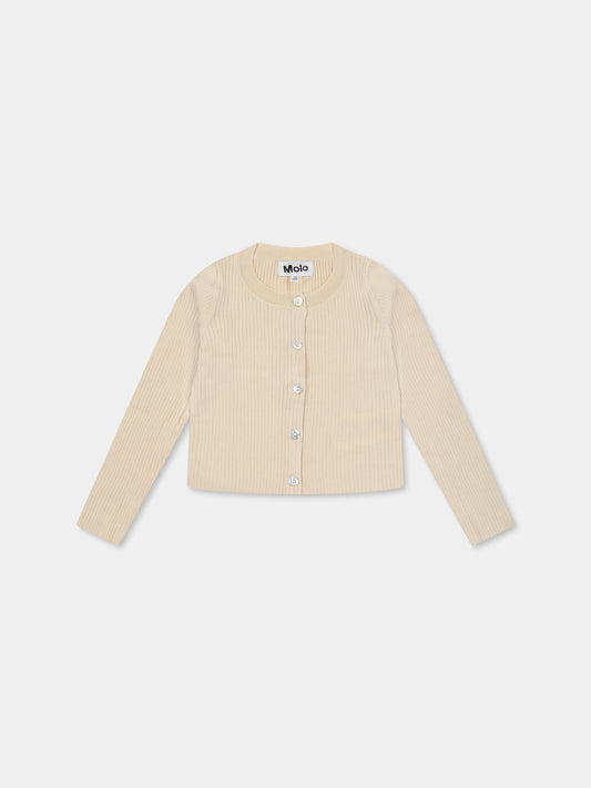 Cardigan ivoire pour fille