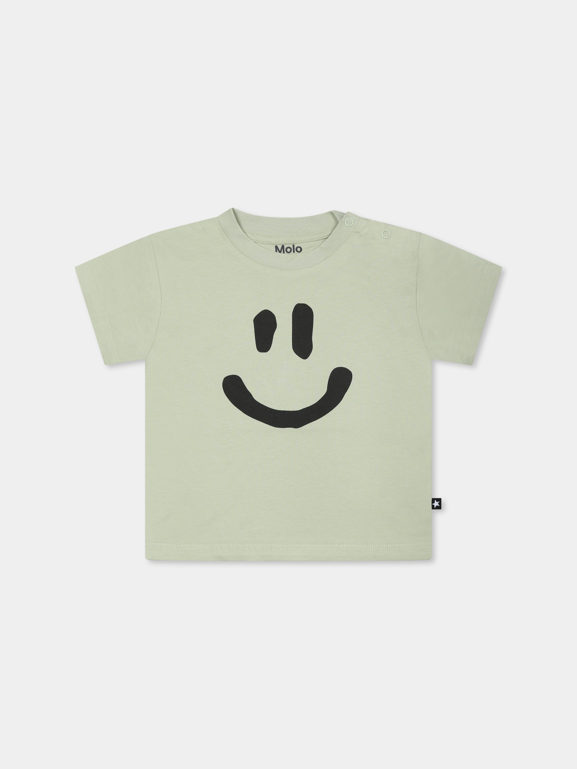 T-shirt Enzo verde per neonati con smile,Molo,6S25A207 5406