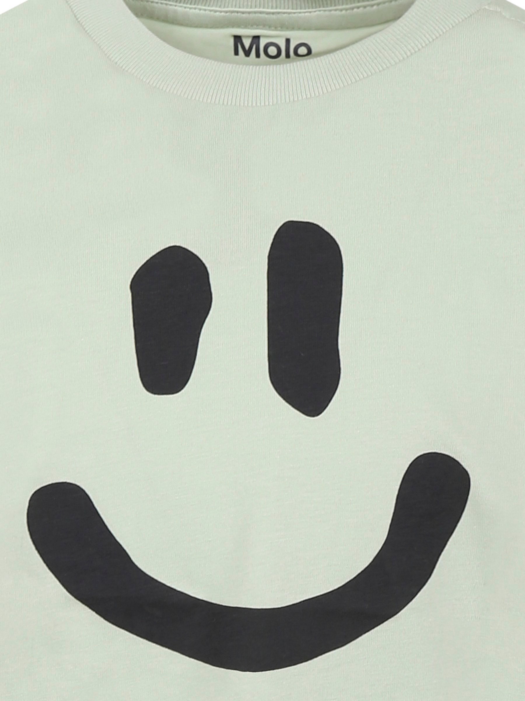 T-shirt Enzo verde per bambini con smile,Molo,6S25A207 5406