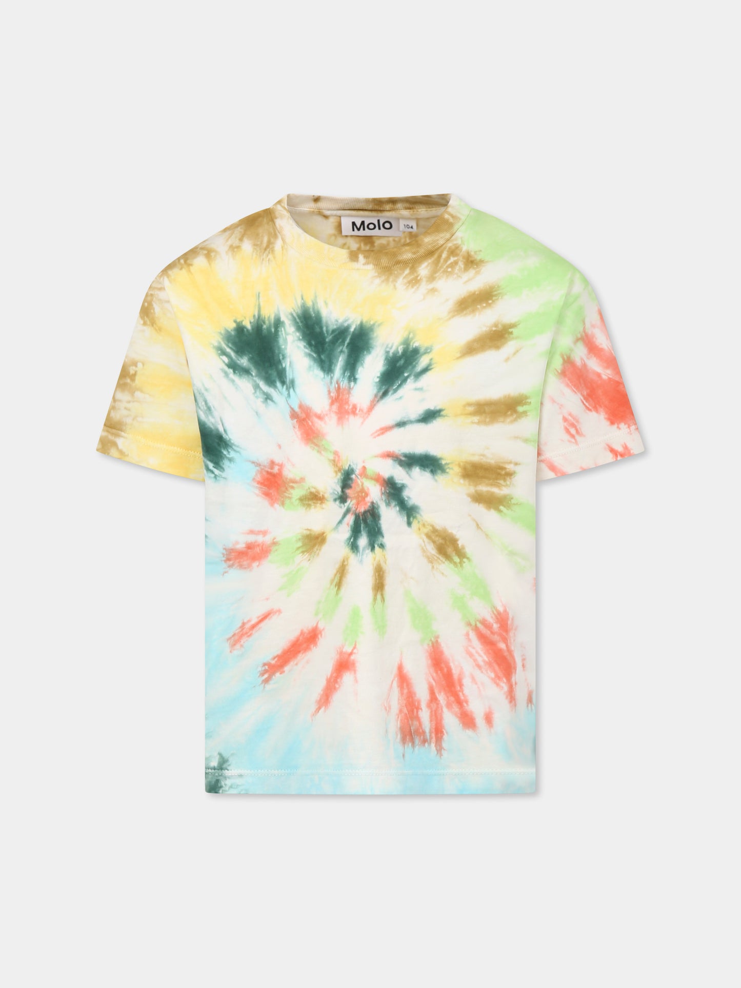 T-shirt Riley multicolor per bambini con stampa tie dye,Molo,6S25A210 9331