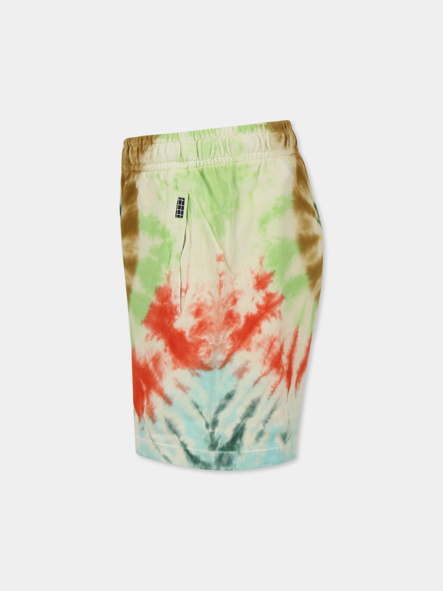 Short multicolore pour enfants avec imprimé tie-dye