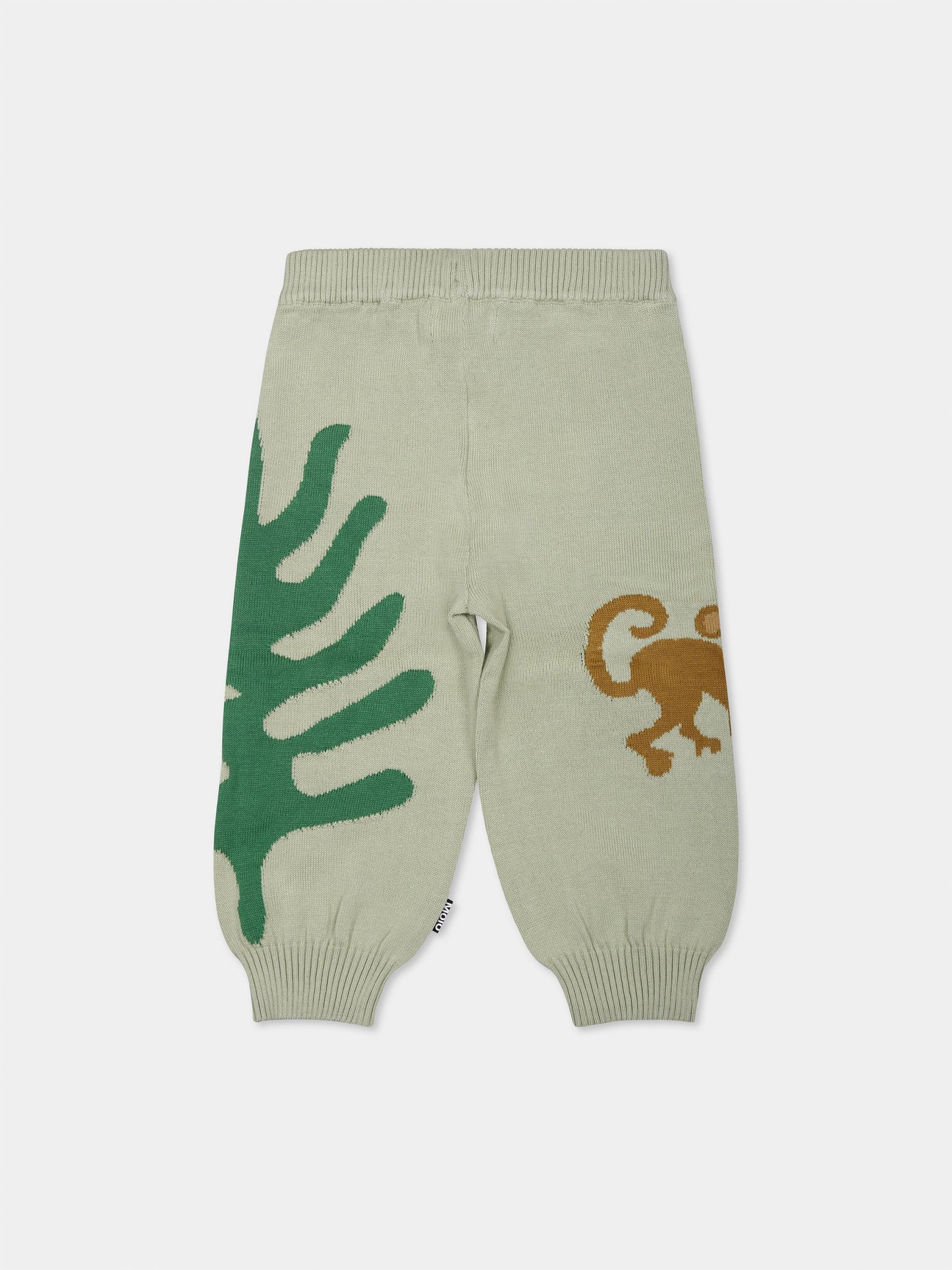 Pantalon vert pour bébé enfants avec imprimé jungle