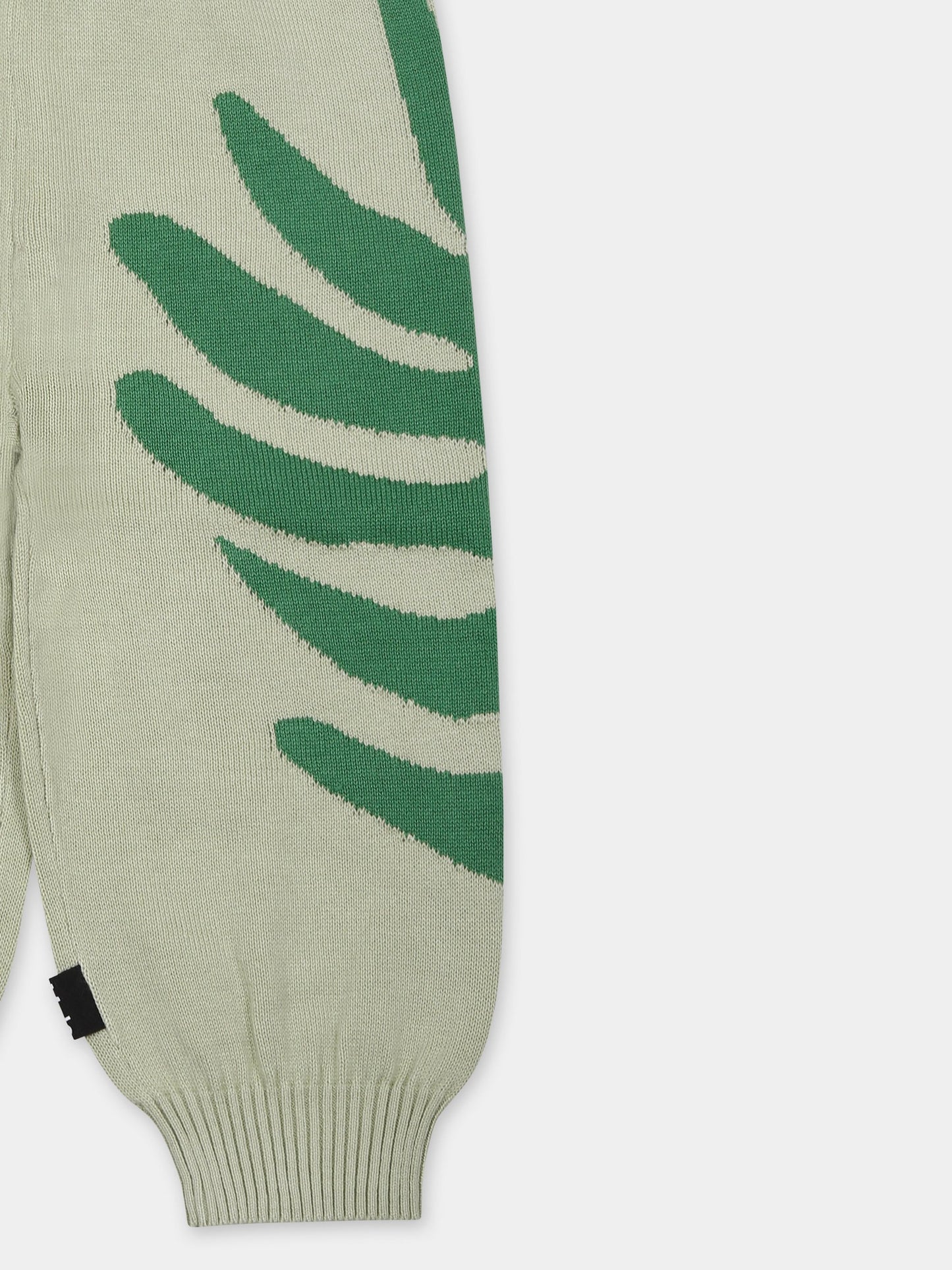 Pantalon vert pour bébé enfants avec imprimé jungle