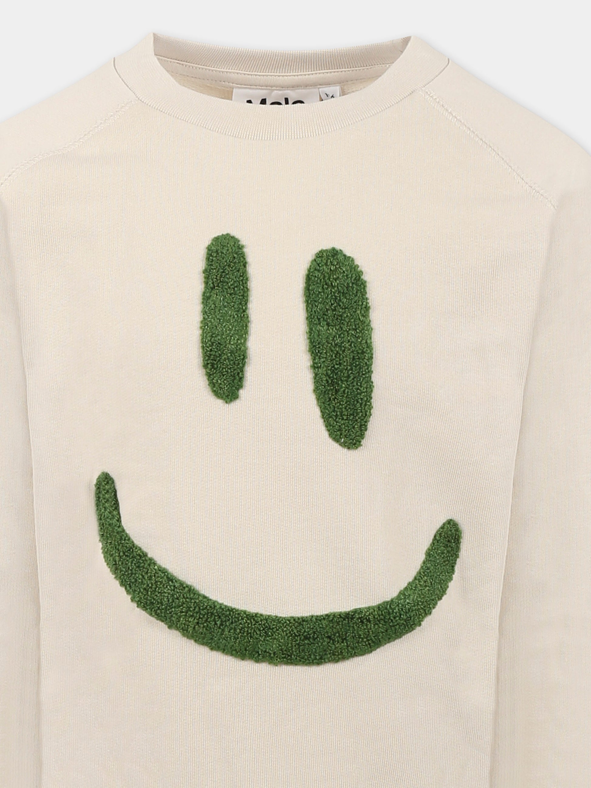 Felpa Mike avorio per bambini con smile,Molo,6S25J201 8955